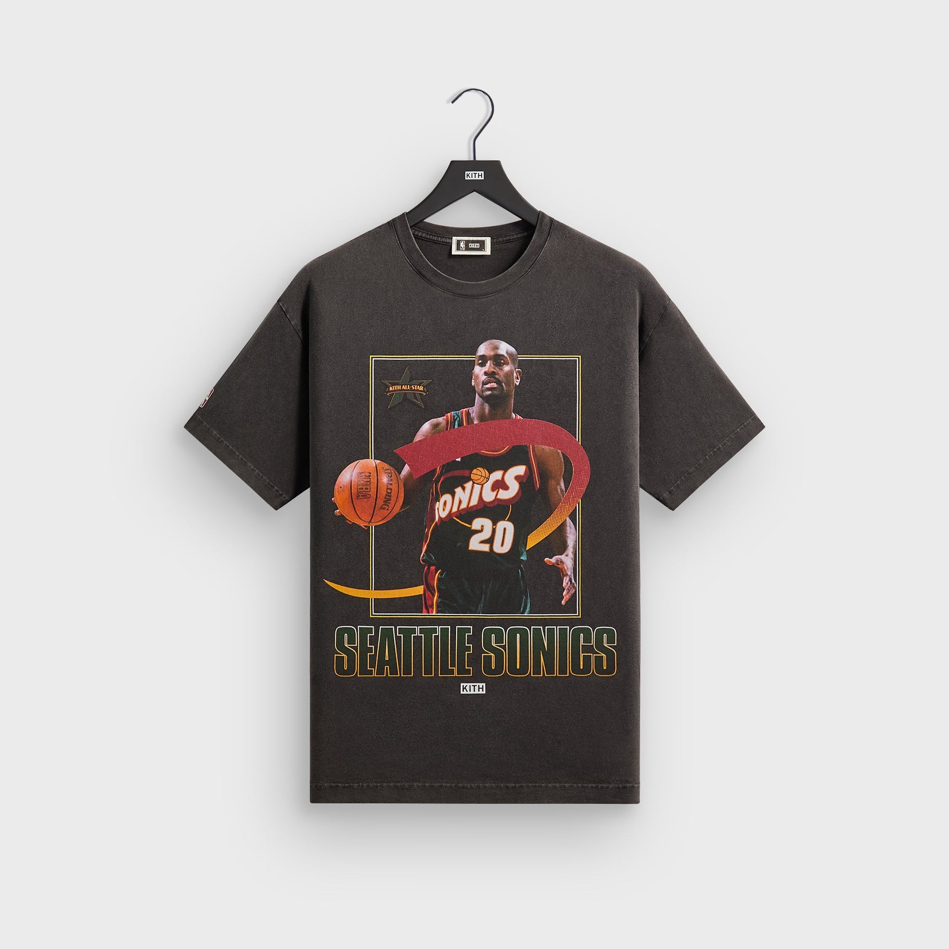 Kith for NBA All-Star Seattle SuperSonics Gary Payton Vintage Tee - Black