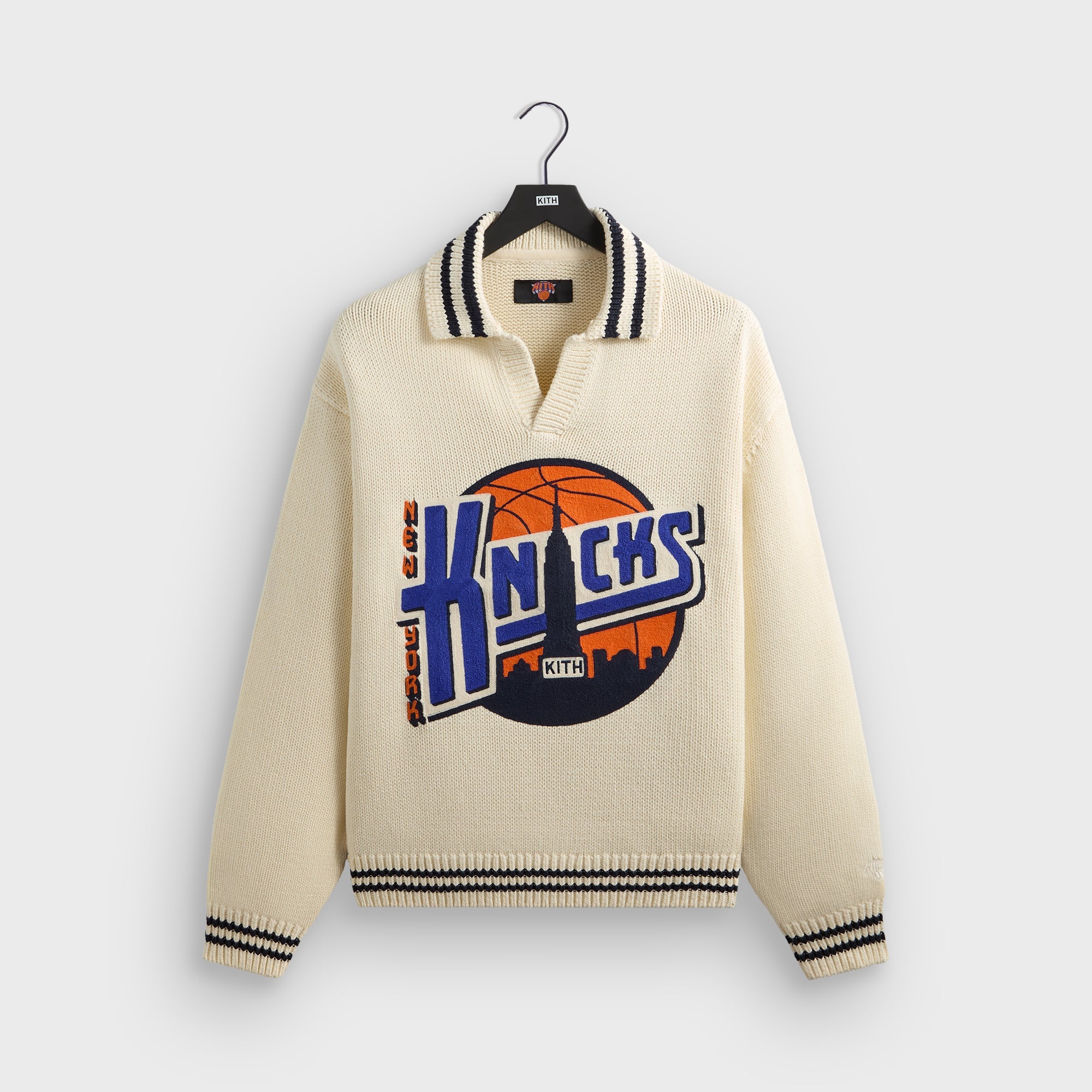 Kith for the New York Knicks Nelson Rugby Sweater - Sandrift – Kith UK