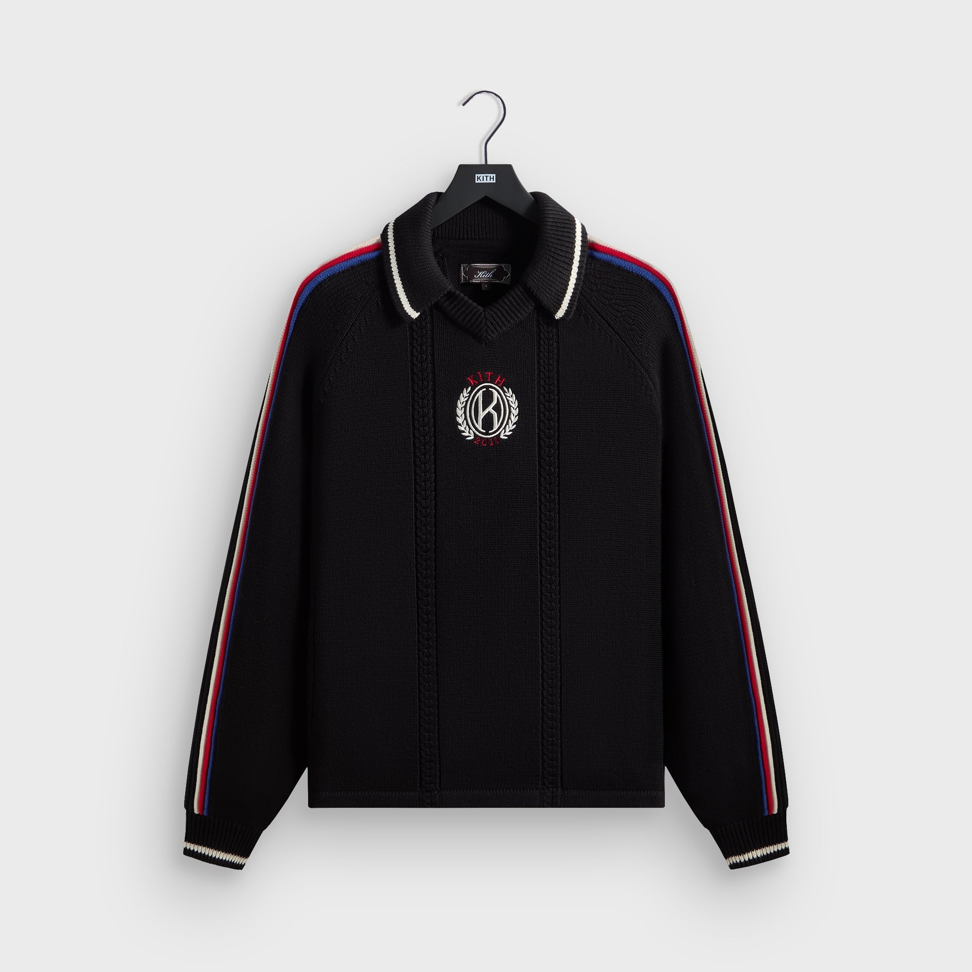 Kith Wagner Long Sleeve Soccer Sweater - Black – Kith UK
