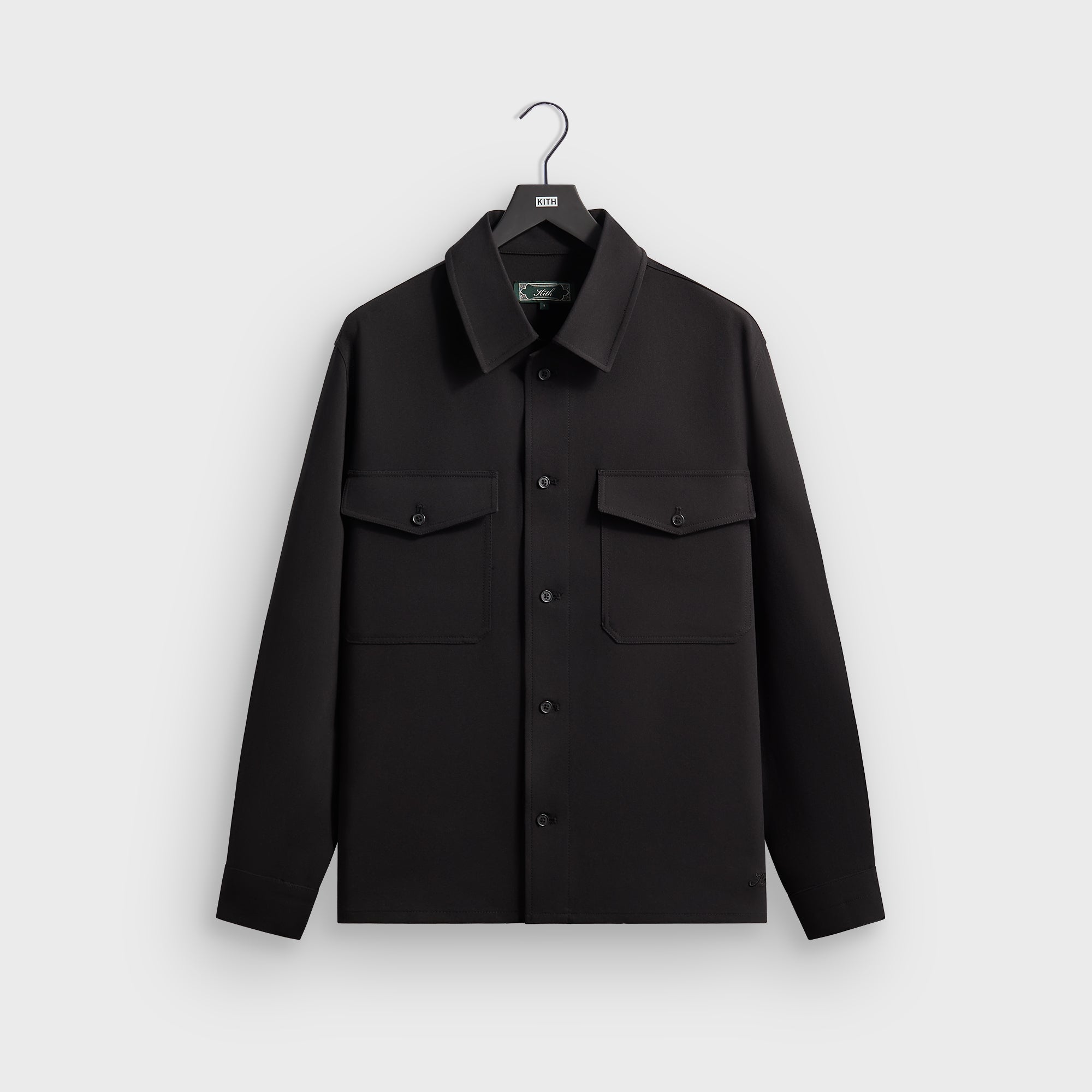 トップス KITH Felted Jersey Ace Buttondown S Kith Midweight Double Weave Ace Buttondown - Black – Kith UK