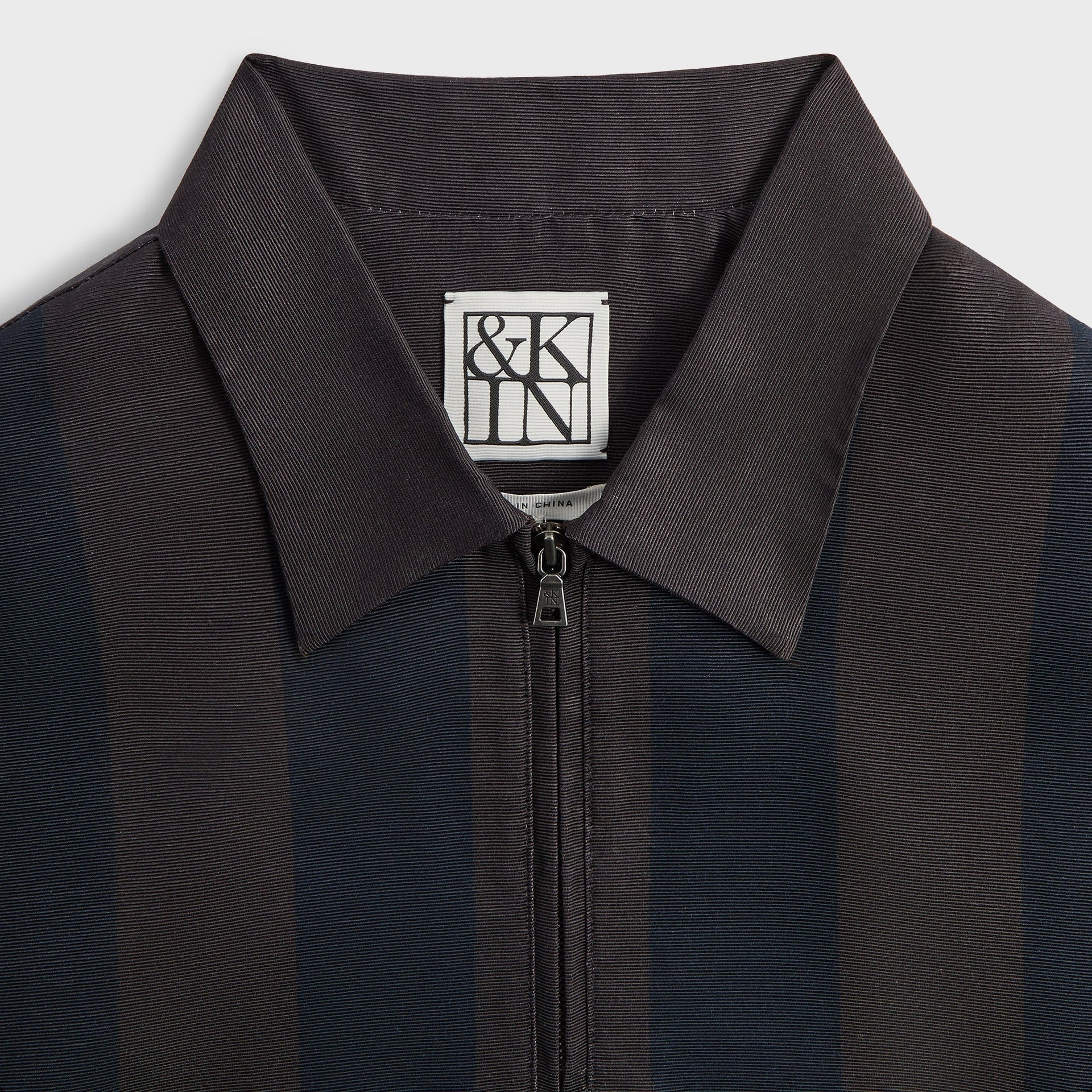&Kin Montis Quarter Zip Faille Shirt - Cosmos