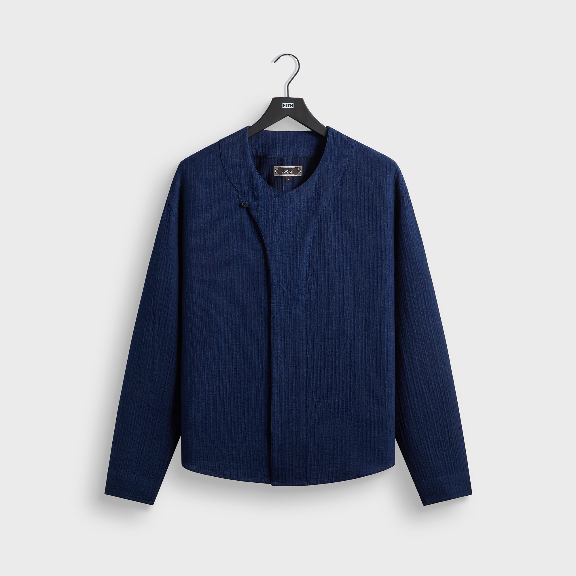 Kith Indigo Seersucker Townsend Shirt - Dark Indigo – Kith UK