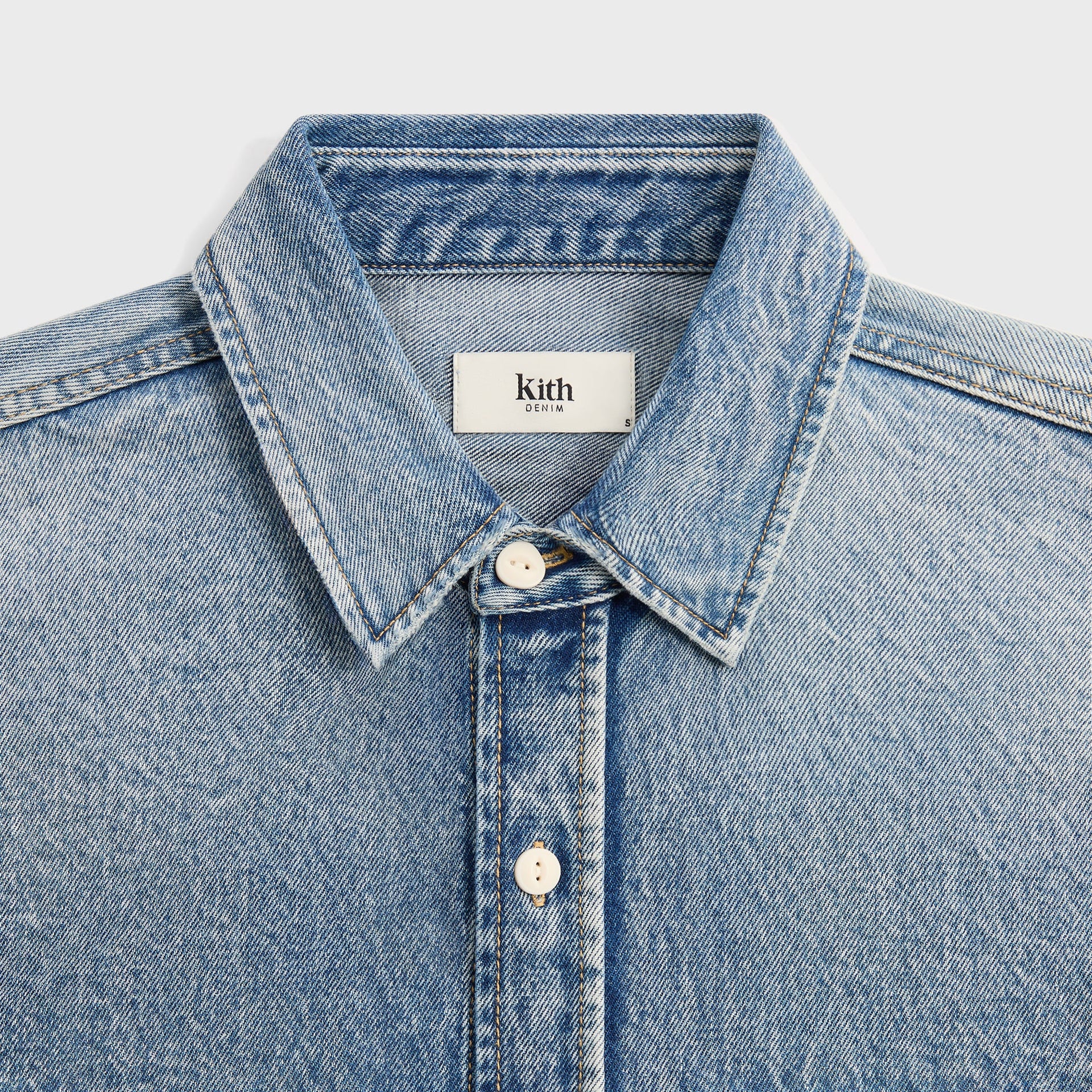 Kith Henson Denim Shirt - Mid Indigo