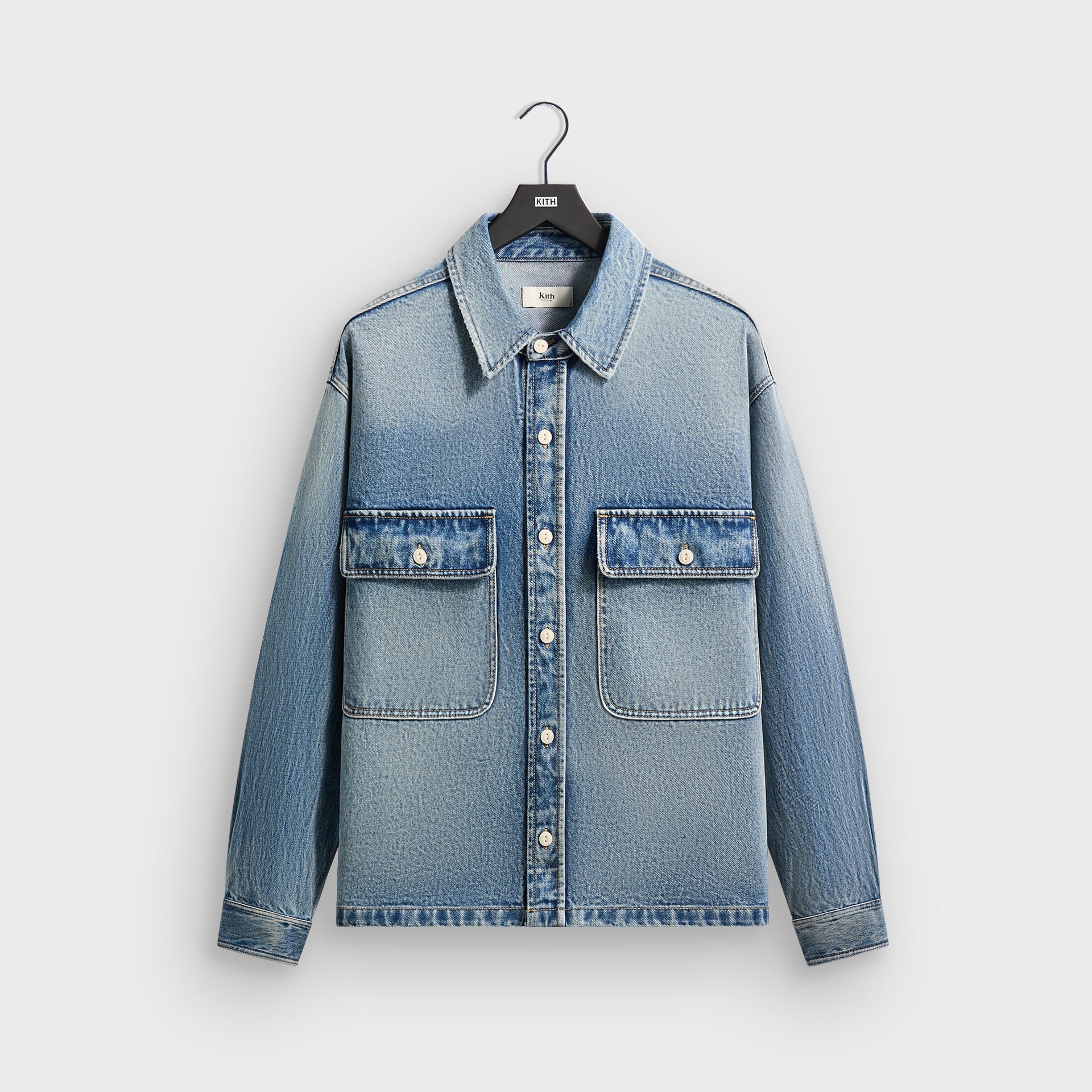 Kith Henson Denim Shirt - Mid Indigo