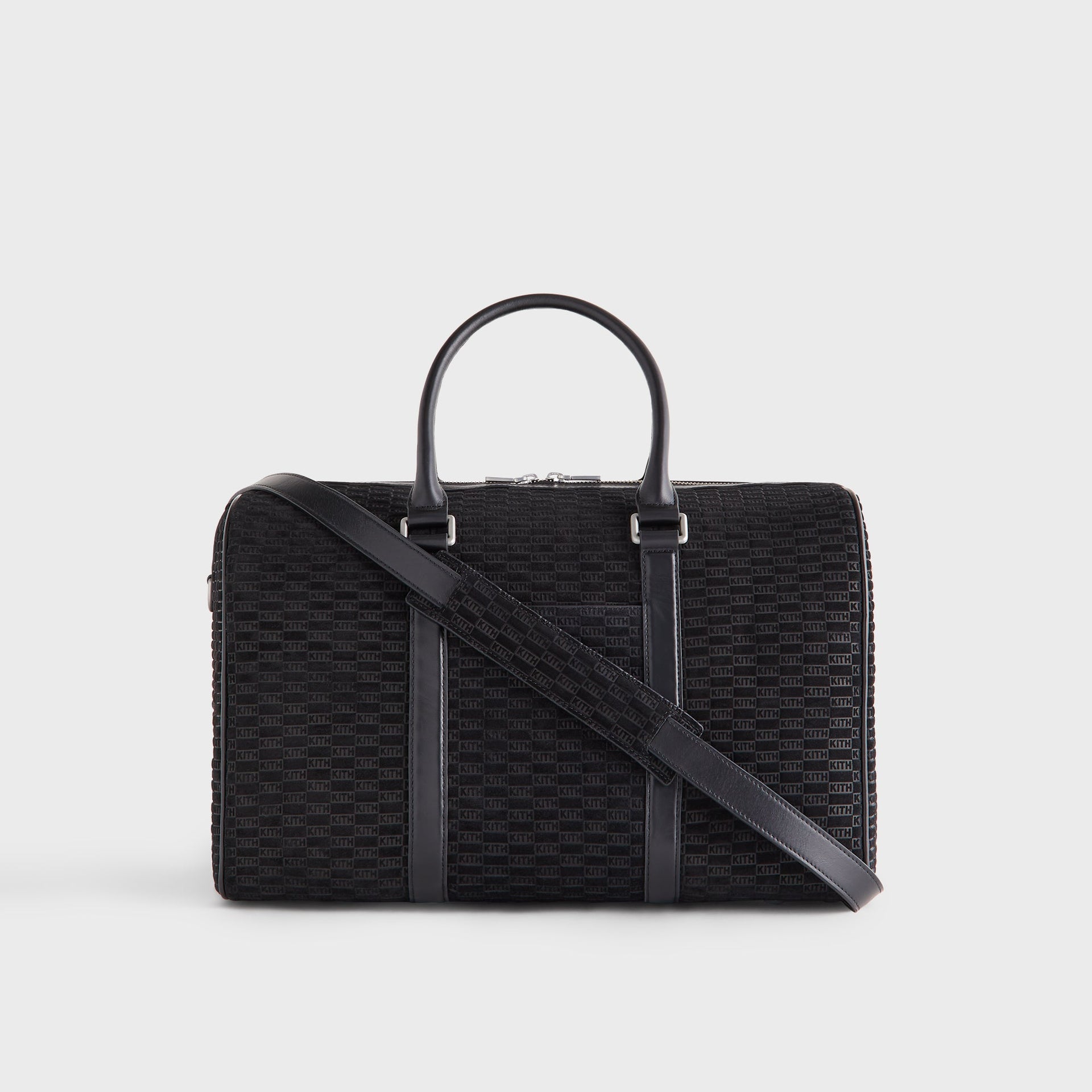 Kith Monogram Suede Traveler K40 Bag - Black