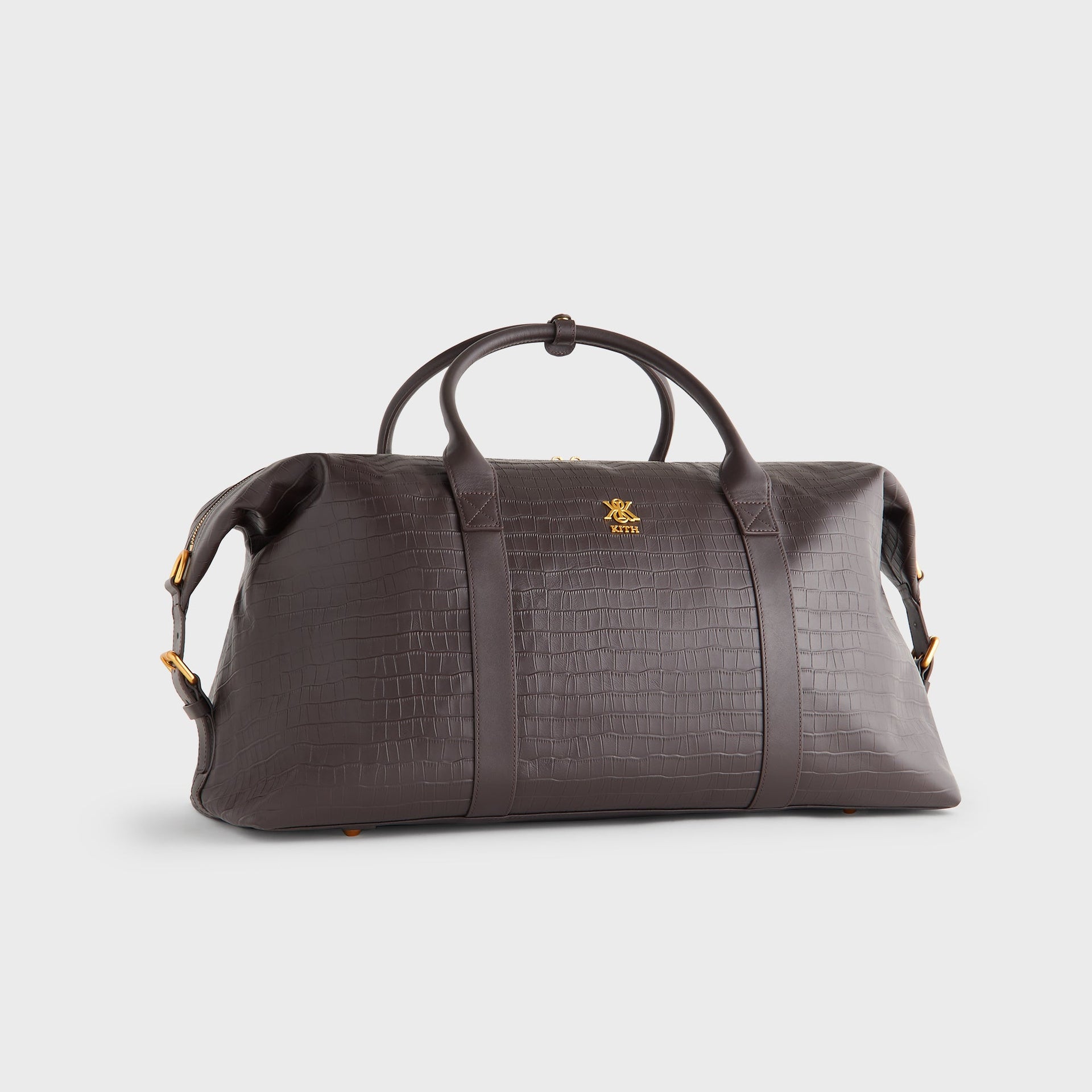 Kith Croc Debossed Leather Duffle Bag - Incognito