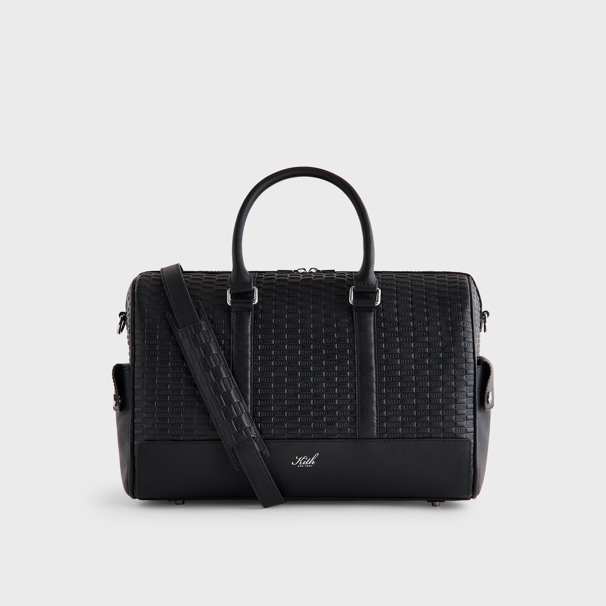 Kith Monogram Leather Explorer Traveler K40 Duffle Bag - Black Kith Monogram Leather Explorer Traveler K40 Duffle Bag - Black