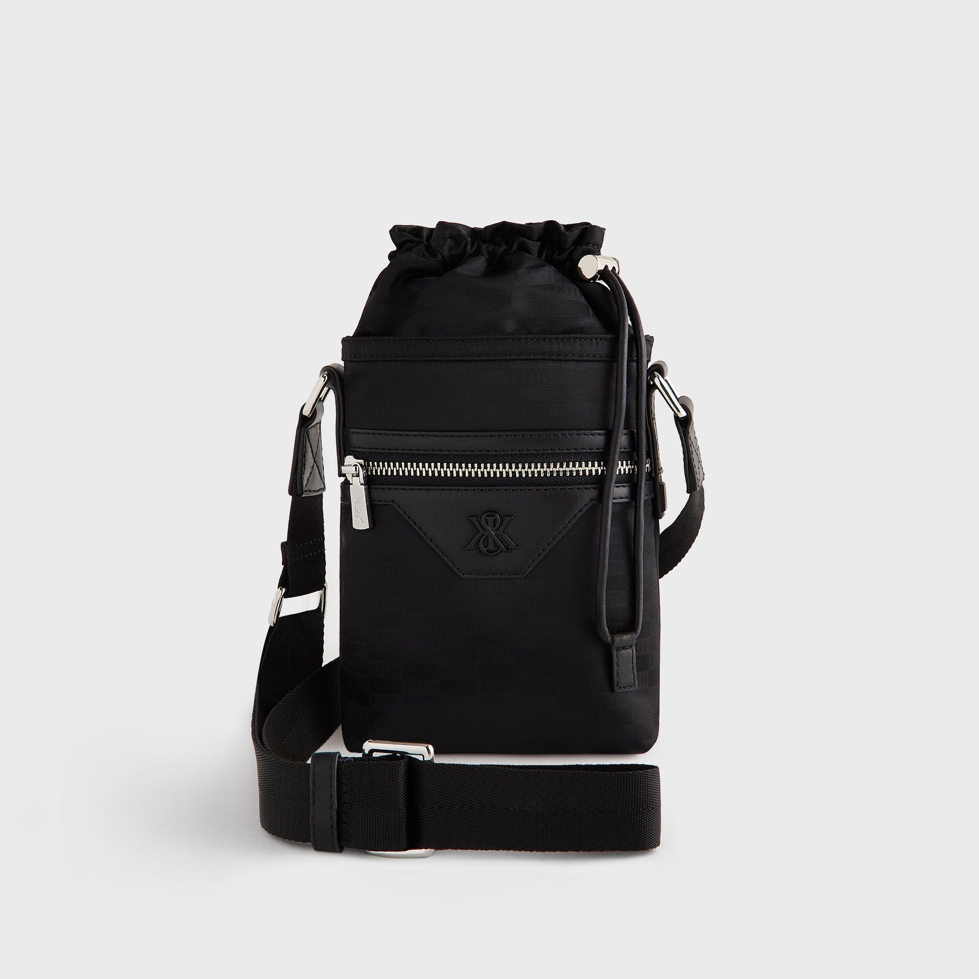 Kith Monogram Nylon Jacquard Drawcord Crossbody - Black