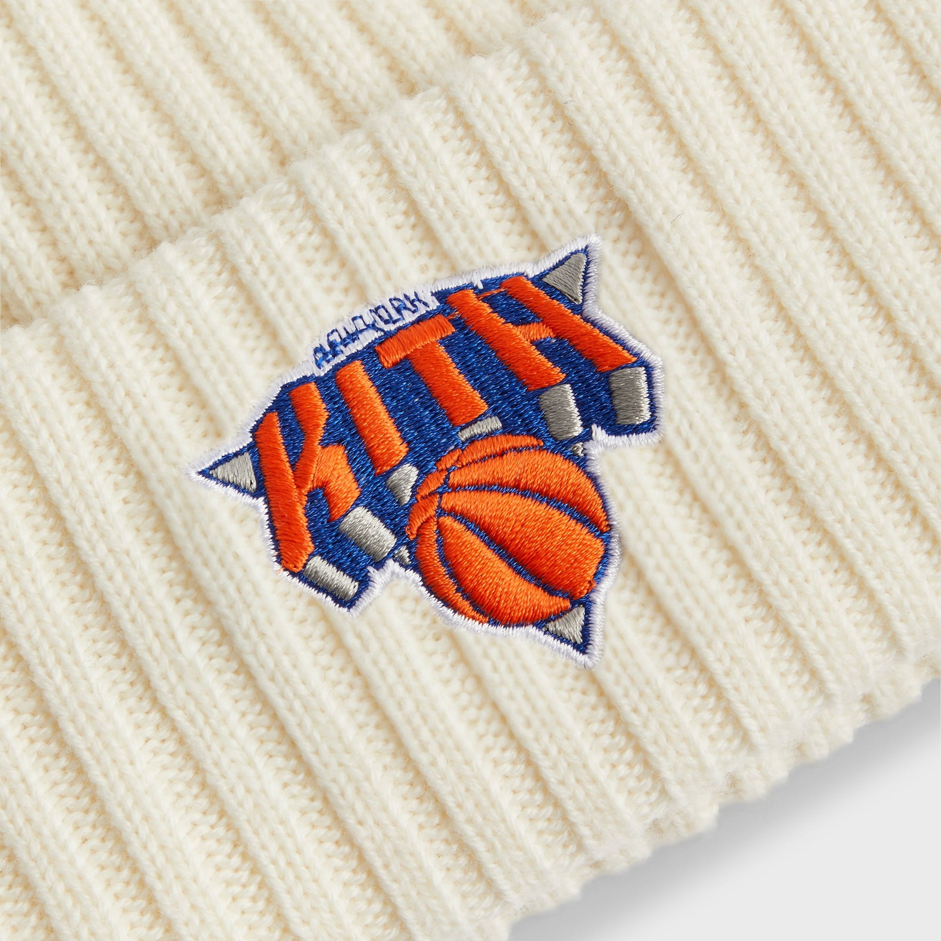 Kith for the New York Knicks Superman Logo Beanie - Sandrift