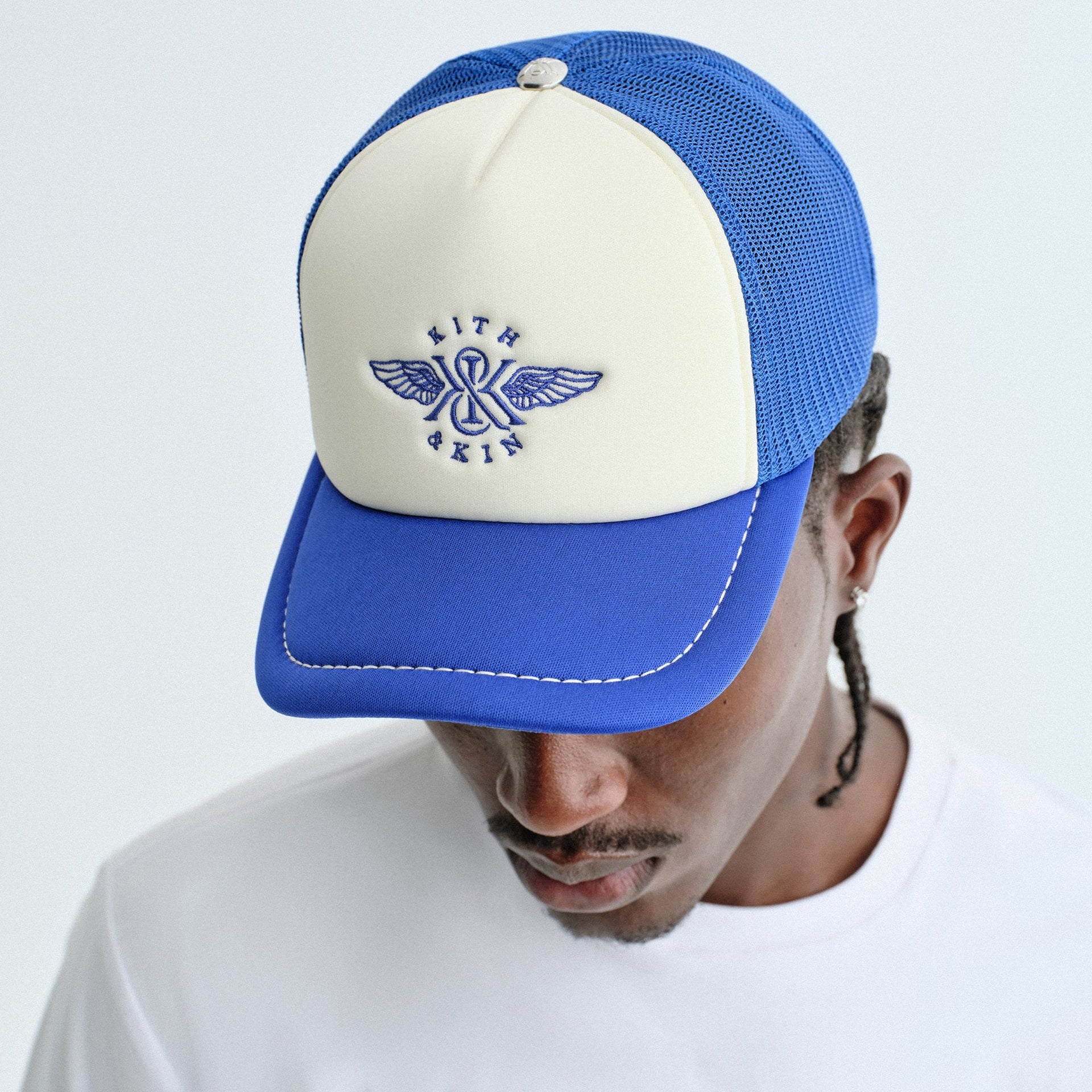 Kith Pick Stitch Poly Nolan Trucker Hat - Cyclone