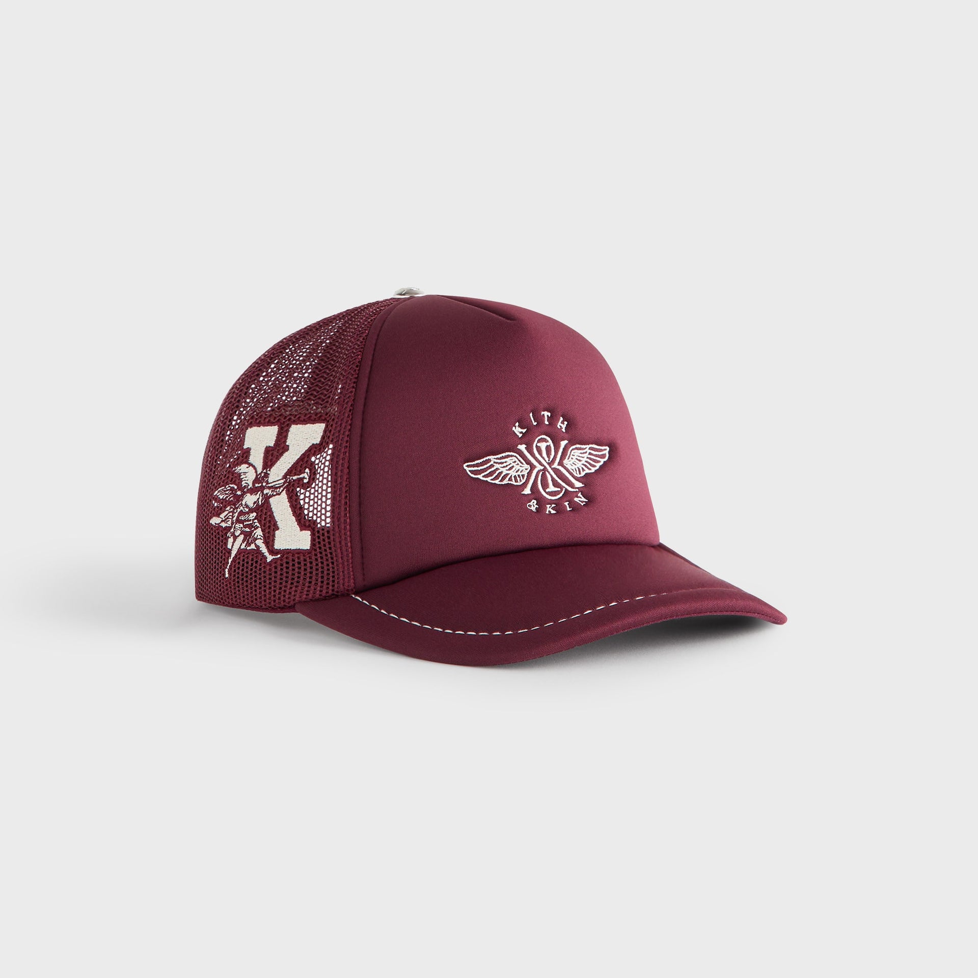 Kith Pick Stitch Poly Nolan Trucker Hat - Magma