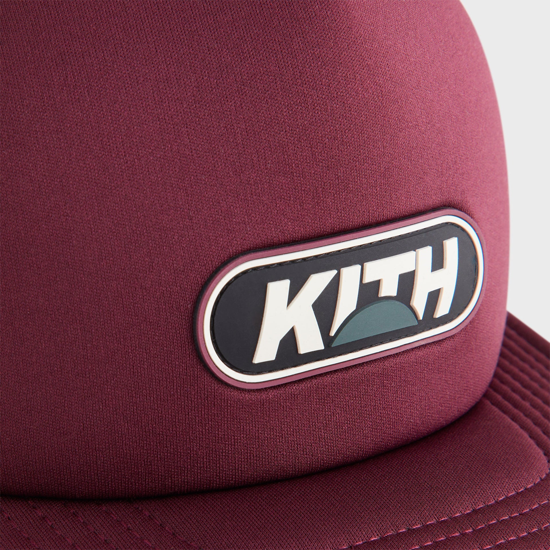 Kith Poly Foam Nolan Trucker Hat with Rubber Patch - Magma