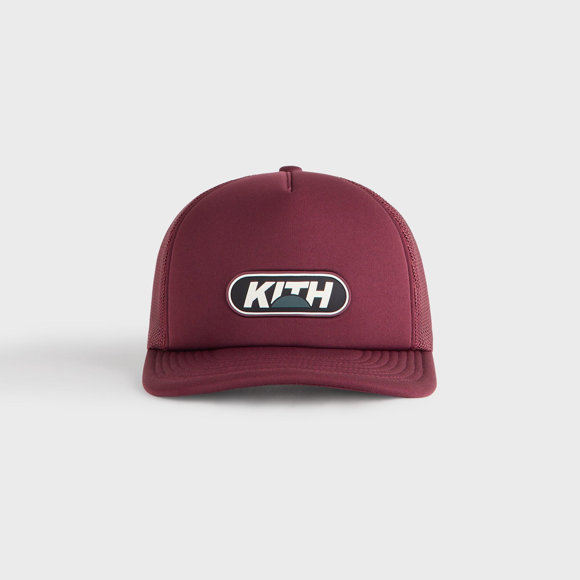 Kith Poly Foam Nolan Trucker Hat with Rubber Patch - Magma