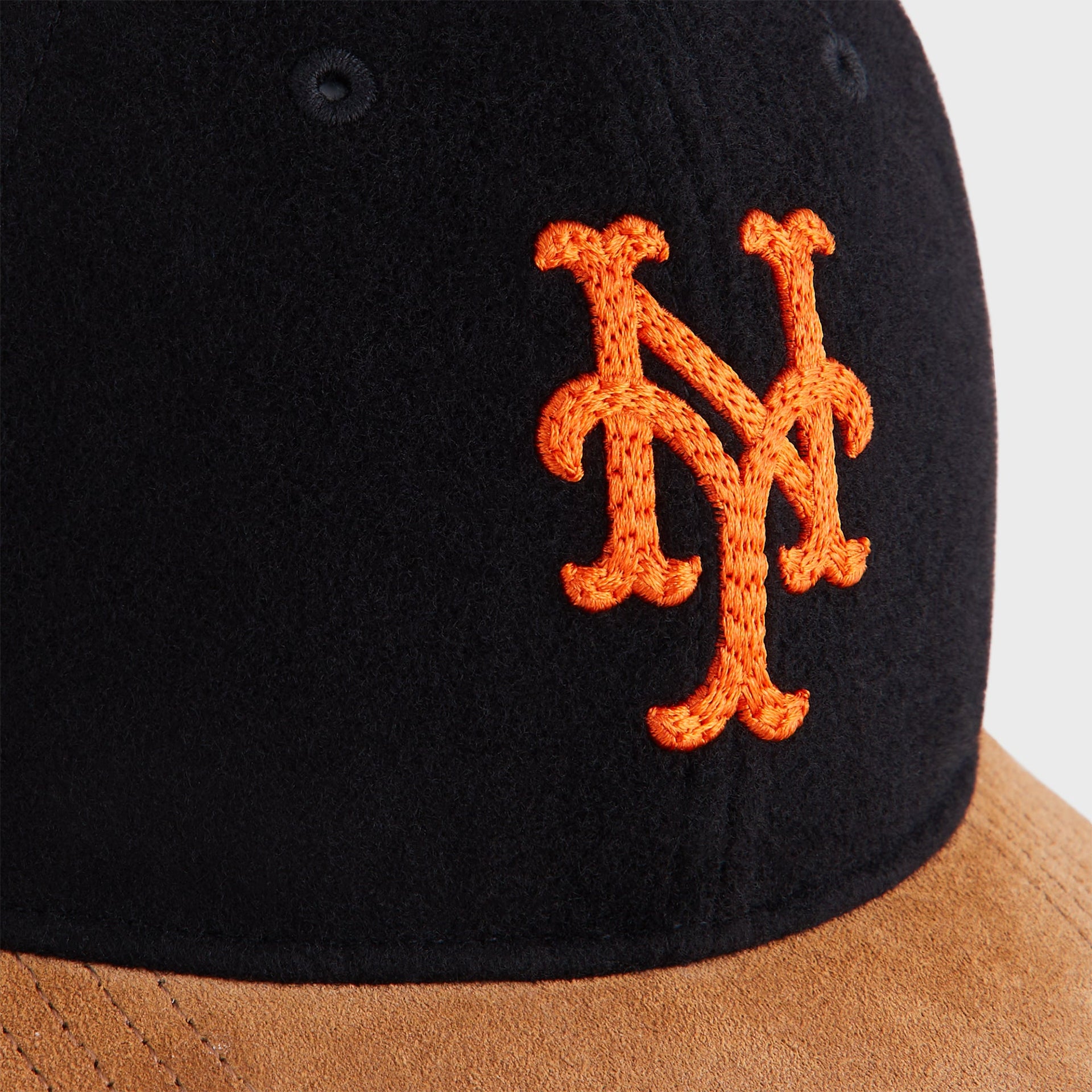 Kith & ‘47 for the New York Mets Heavy Twill Suede Brim Franchise LS Cap - Black