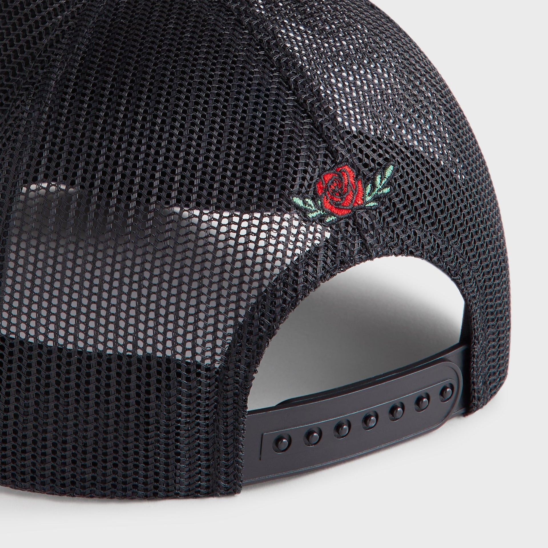 Kith Checkerboard Double Weave Nolan Trucker Hat - Black