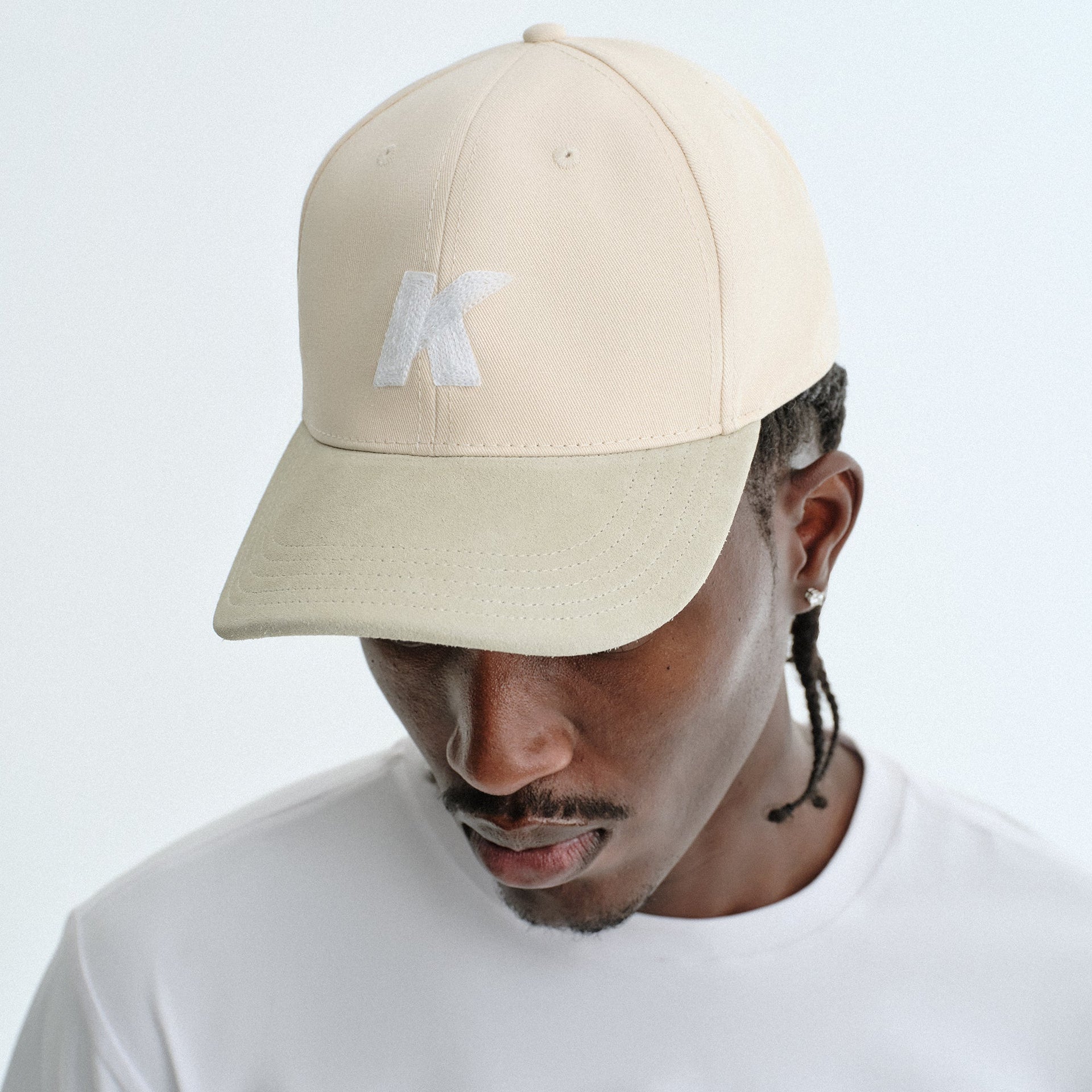 Kith Twill & Suede Aaron Classic Cap - Sandrift