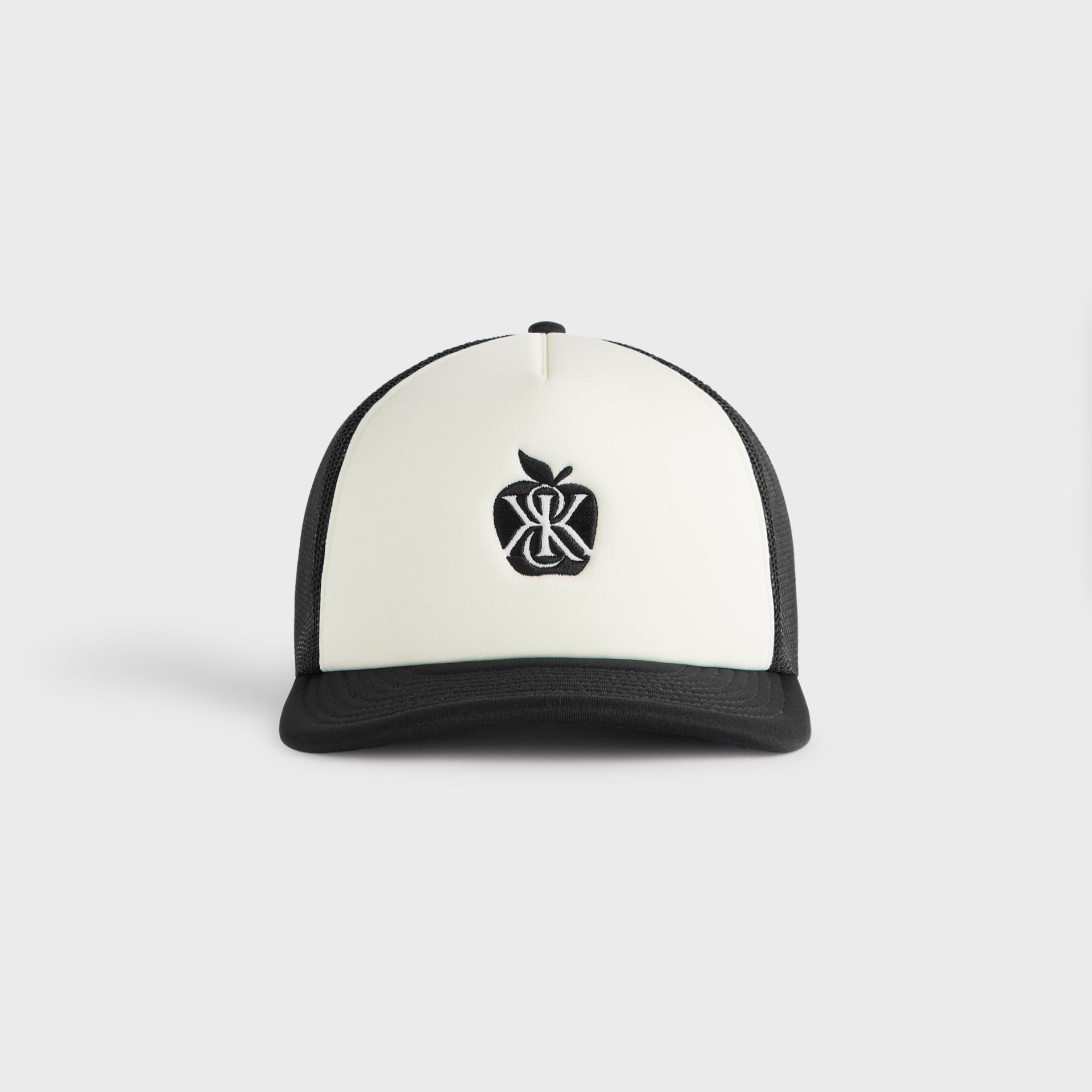 Kith Poly Foam Apple Crest Embroidery Nolan Trucker Hat - Black