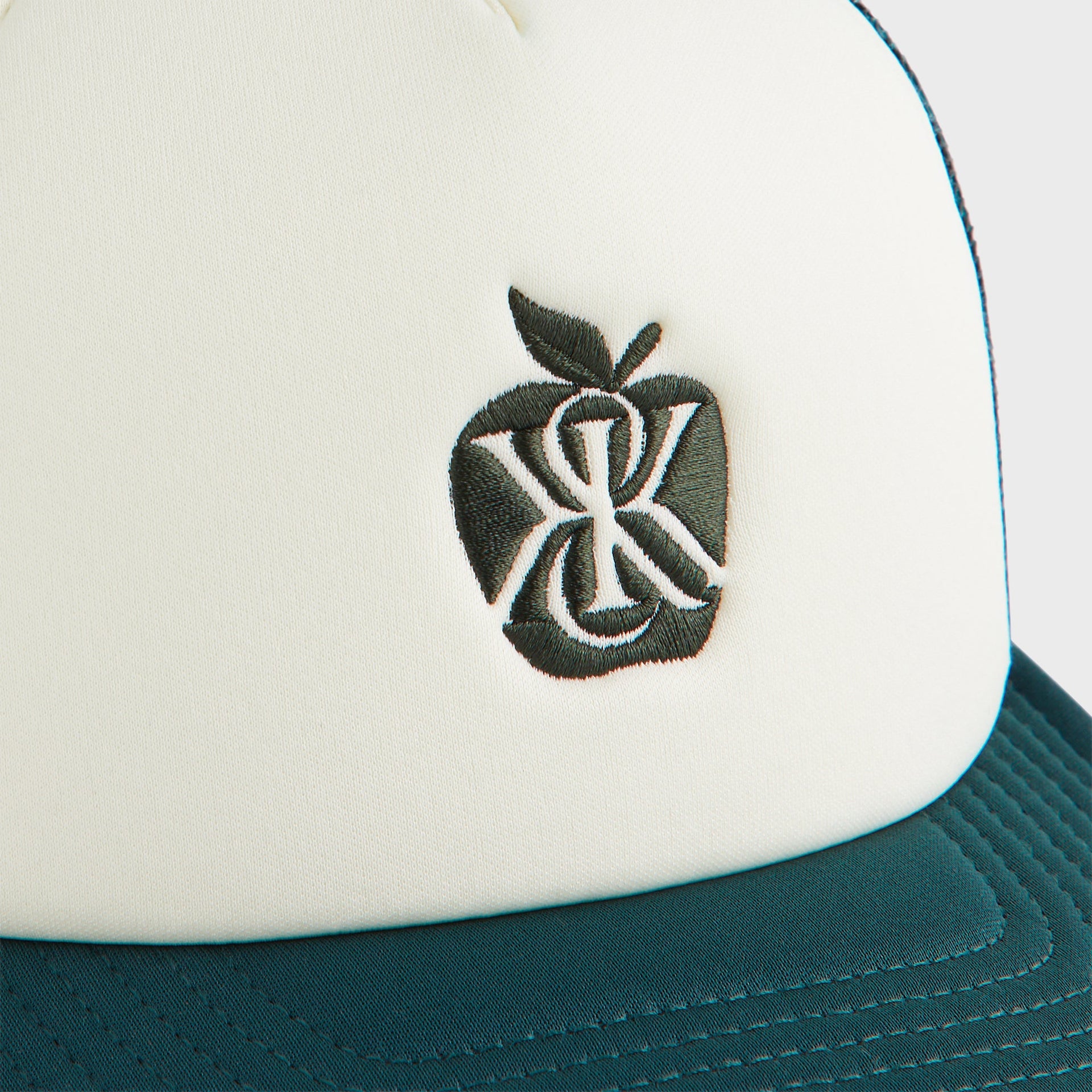 Kith Poly Foam Apple Crest Embroidery Nolan Trucker Hat - Stadium