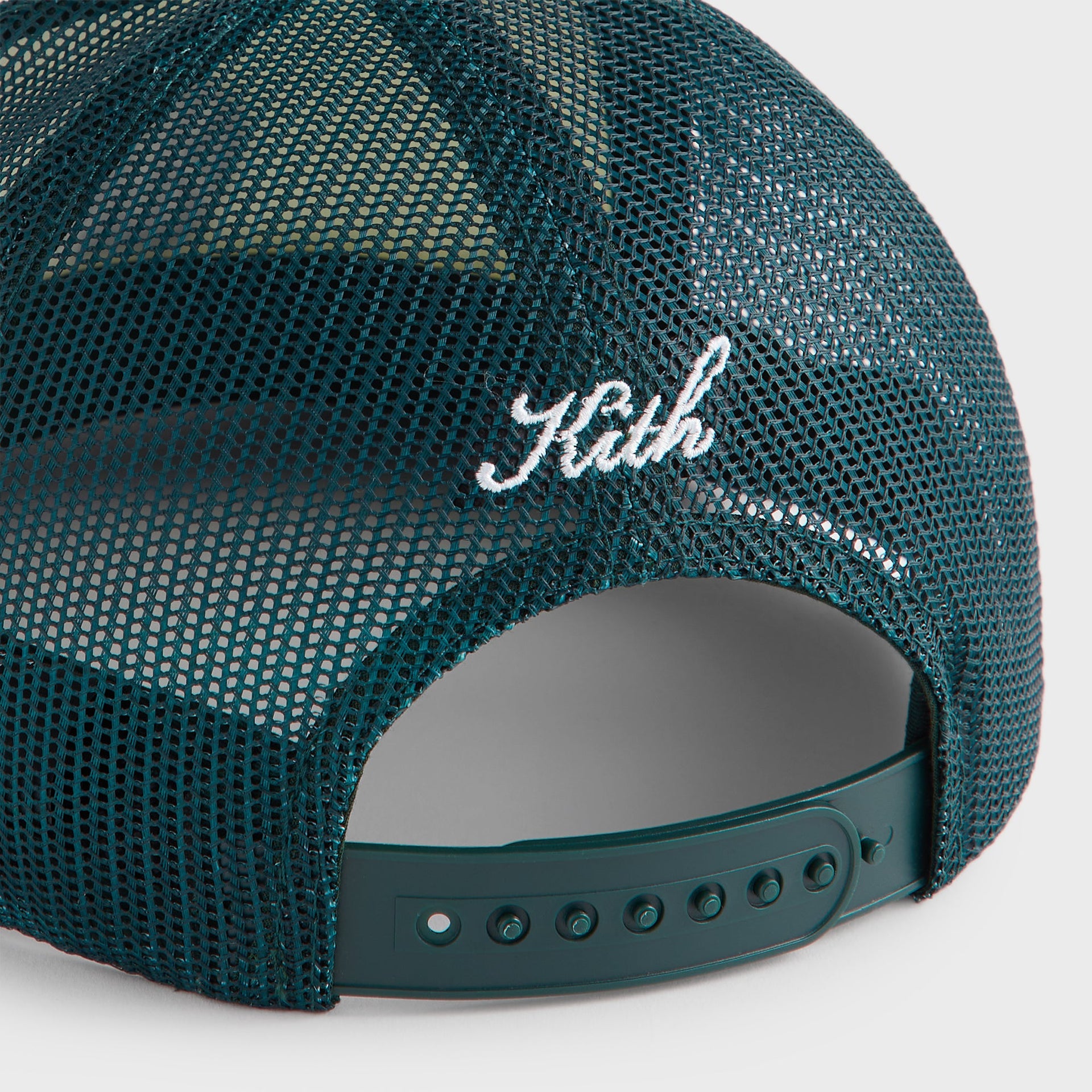 Kith Poly Foam Apple Crest Embroidery Nolan Trucker Hat - Stadium