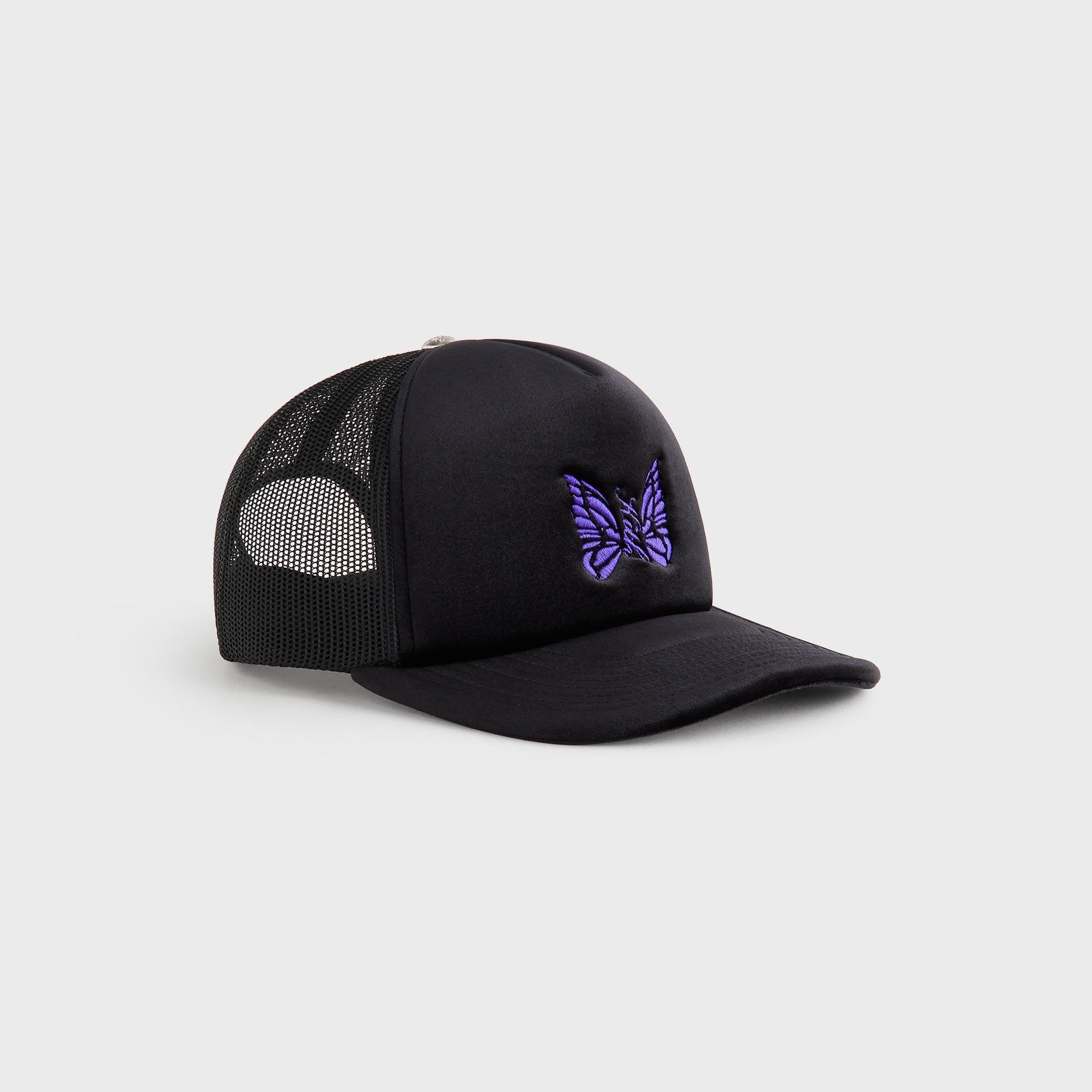 Kith for Needles Velour Nolan Trucker Cap - Black