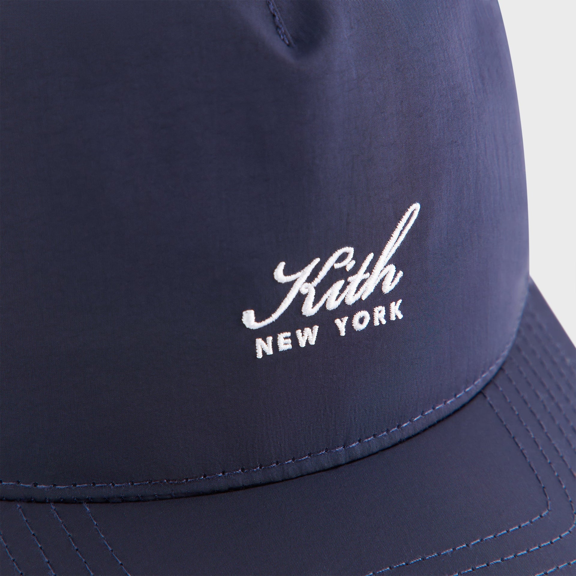 Kith Script Wrinkle Nylon Bay Low Pinch Crown Snapback - Nocturnal