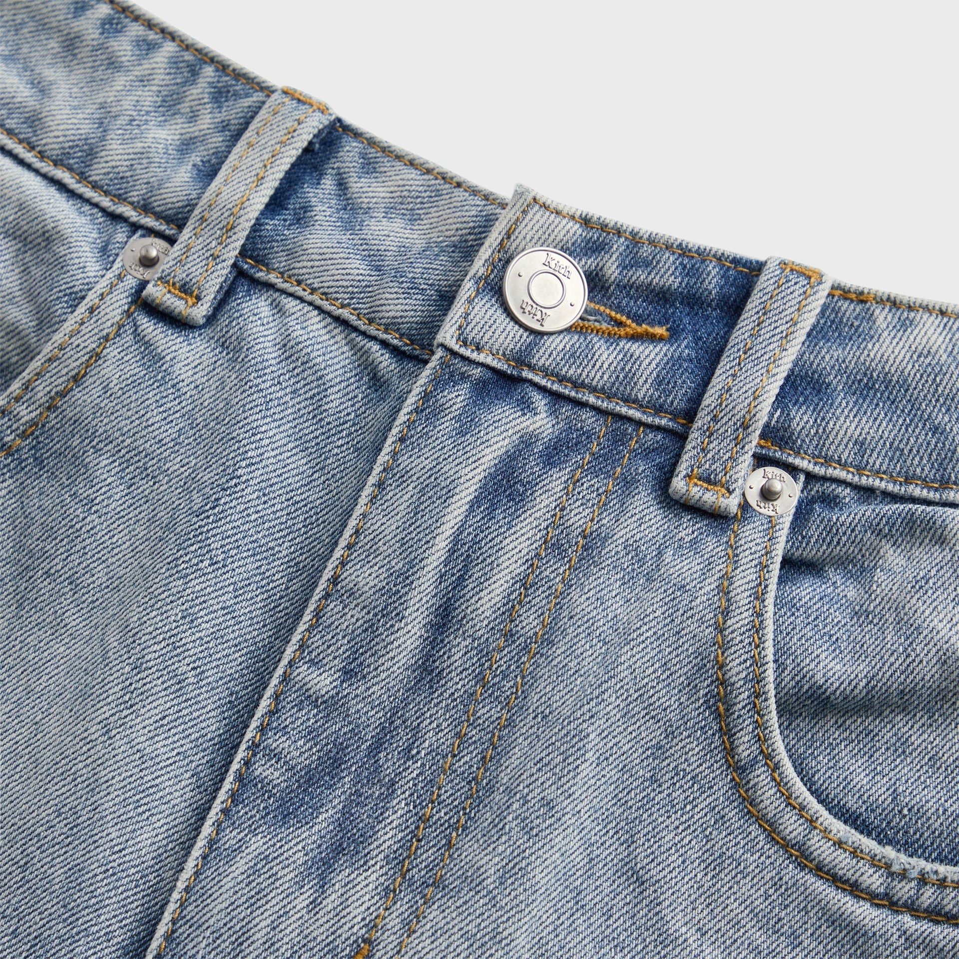 Kith Centre Straight Jeans - Light Indigo