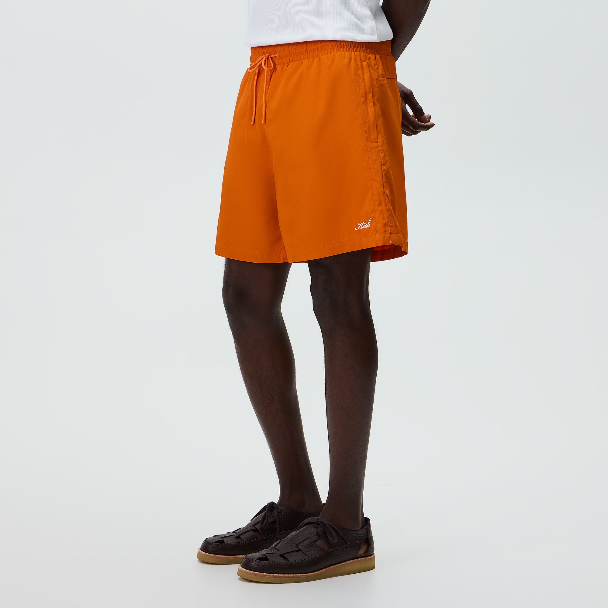 Kith Nylon Active Short Cone オレンジ Kith Garment Washed Nylon Active Swim Short - Clementine – Kith UK