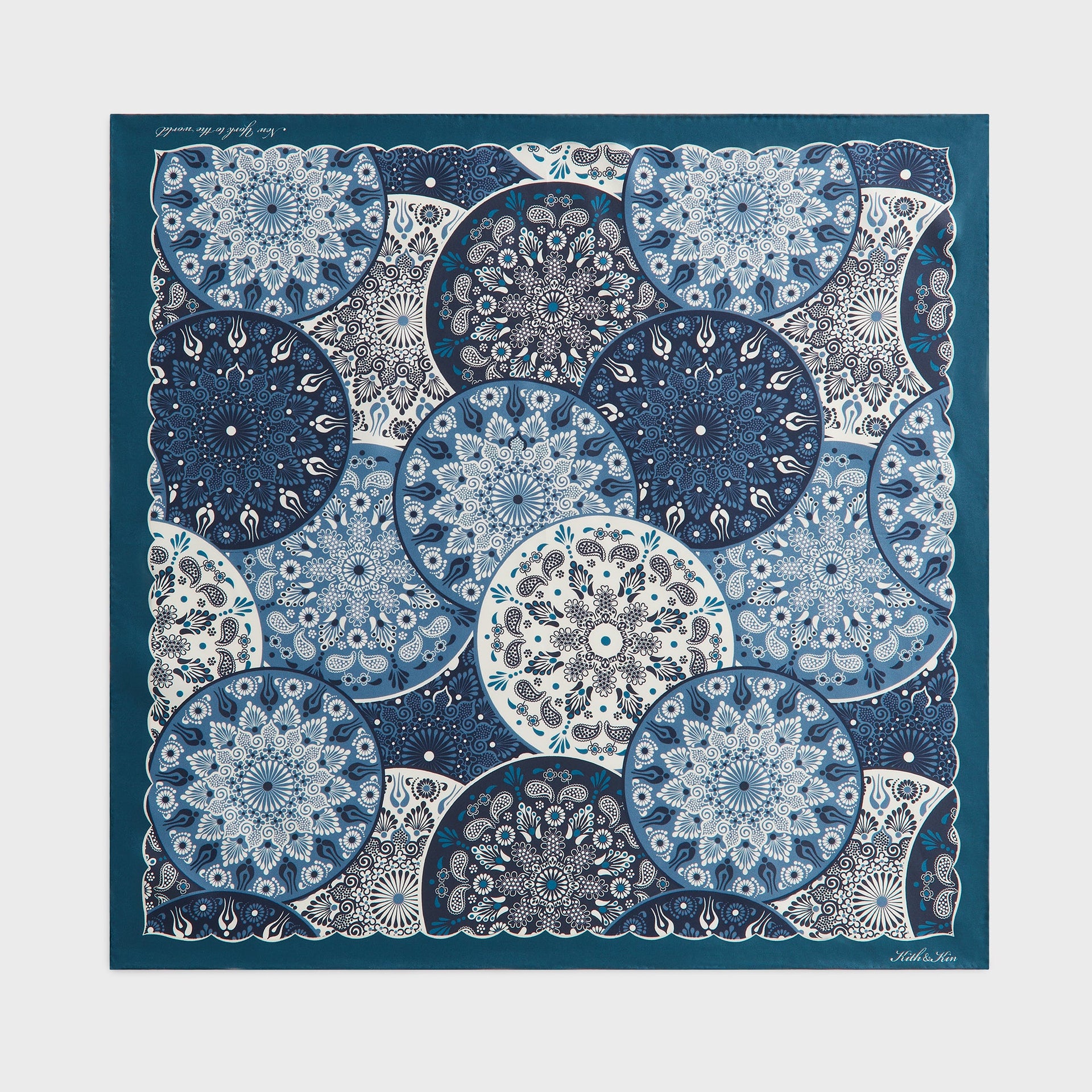 Kith Printed Mandala Silk Scarf - Novel