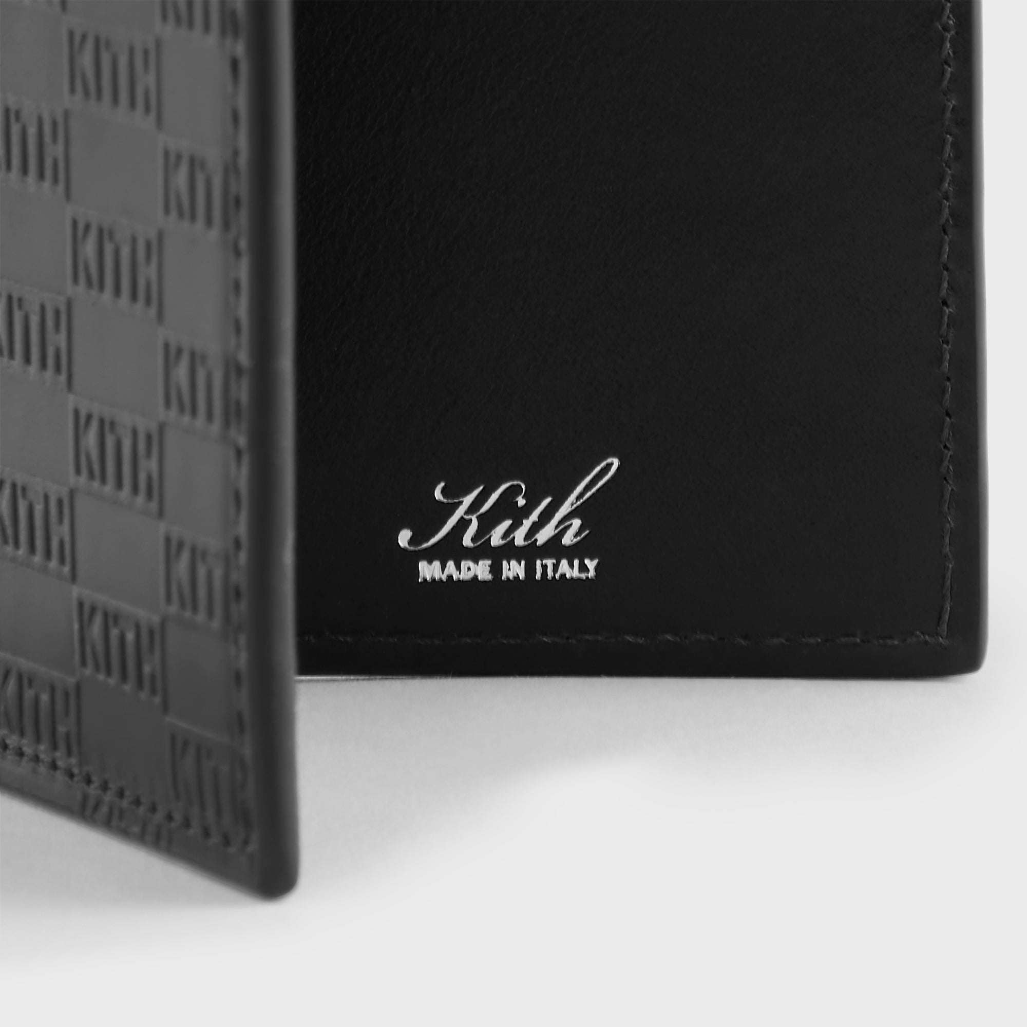 Kith Monogram Leather Bi-Fold Wallet - Black – Kith UK