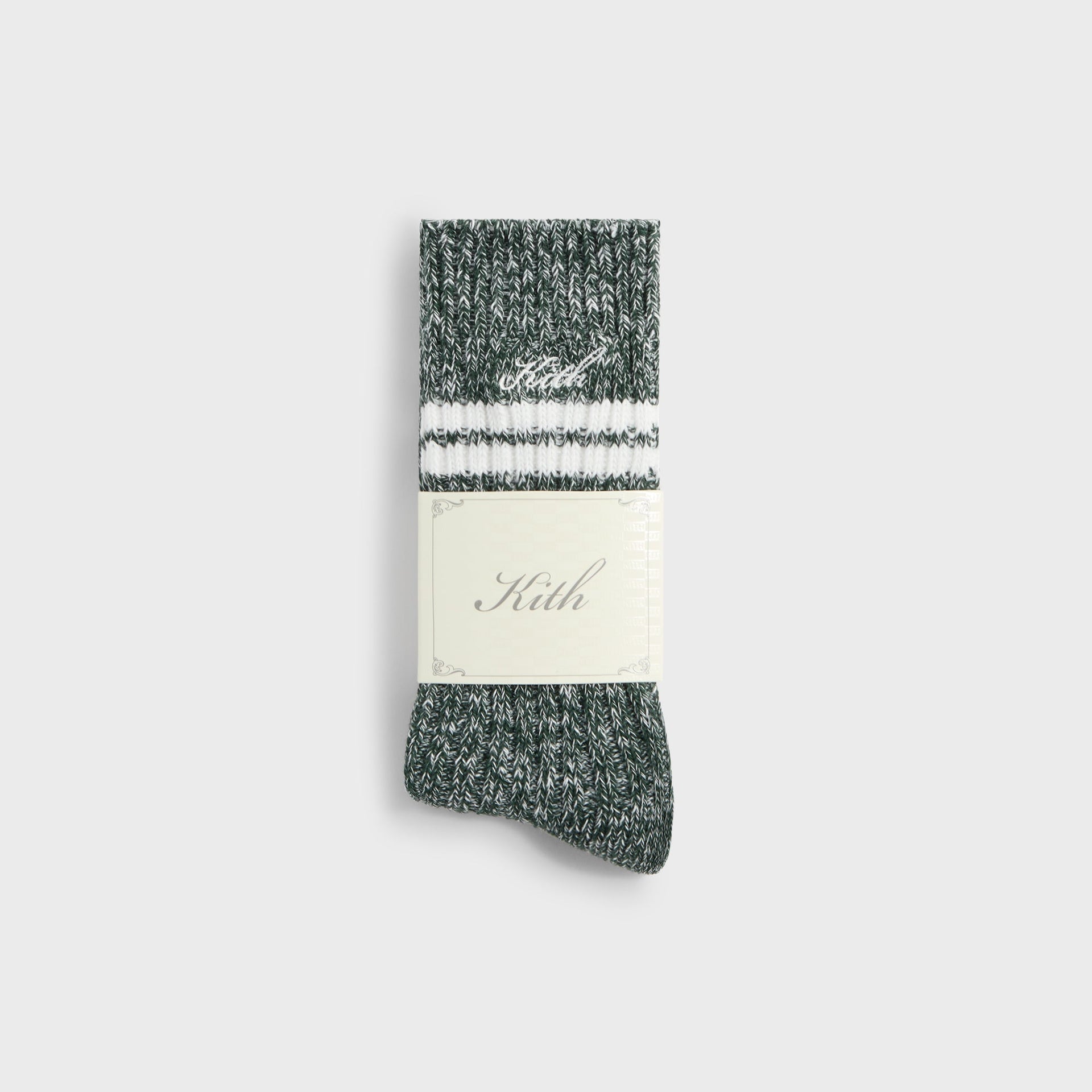 Kith Calf Stripe Marled Crew Sock - Stadium