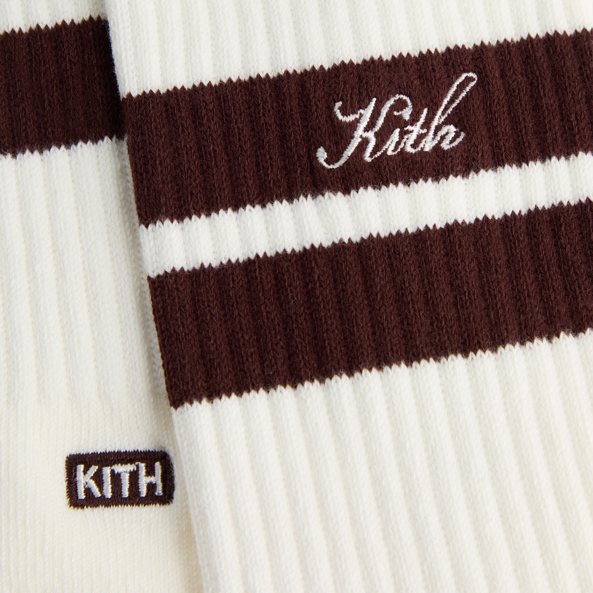 Kith 3-Pack Double Stripe Crew Socks - Silk – Kith UK