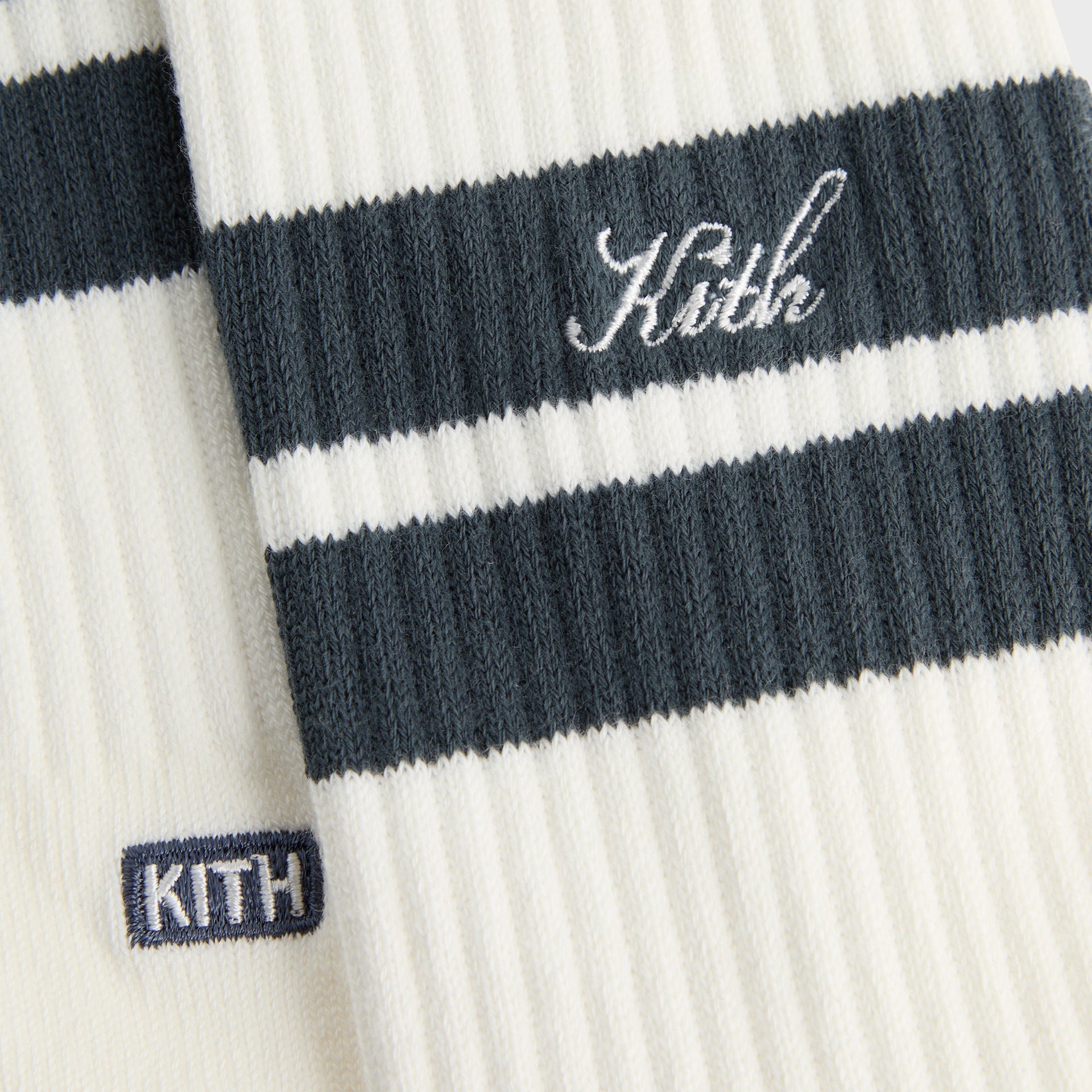 Kith Double Stripe Crew Socks - Silk