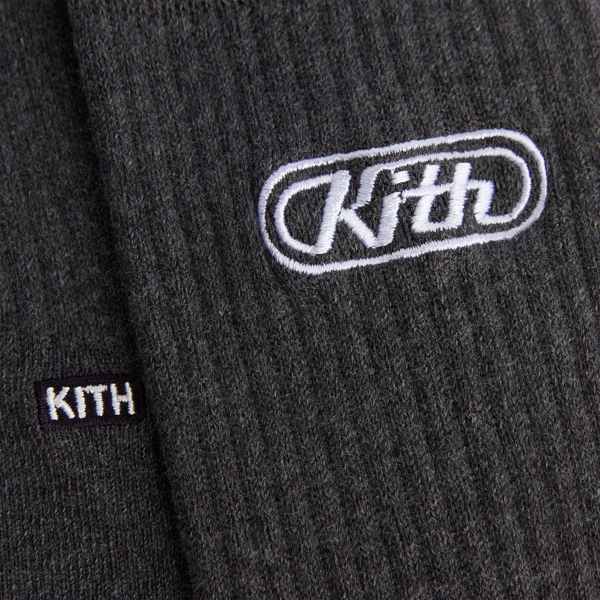 Kith 3-Pack Logo Crew Socks - White / Grey / Black