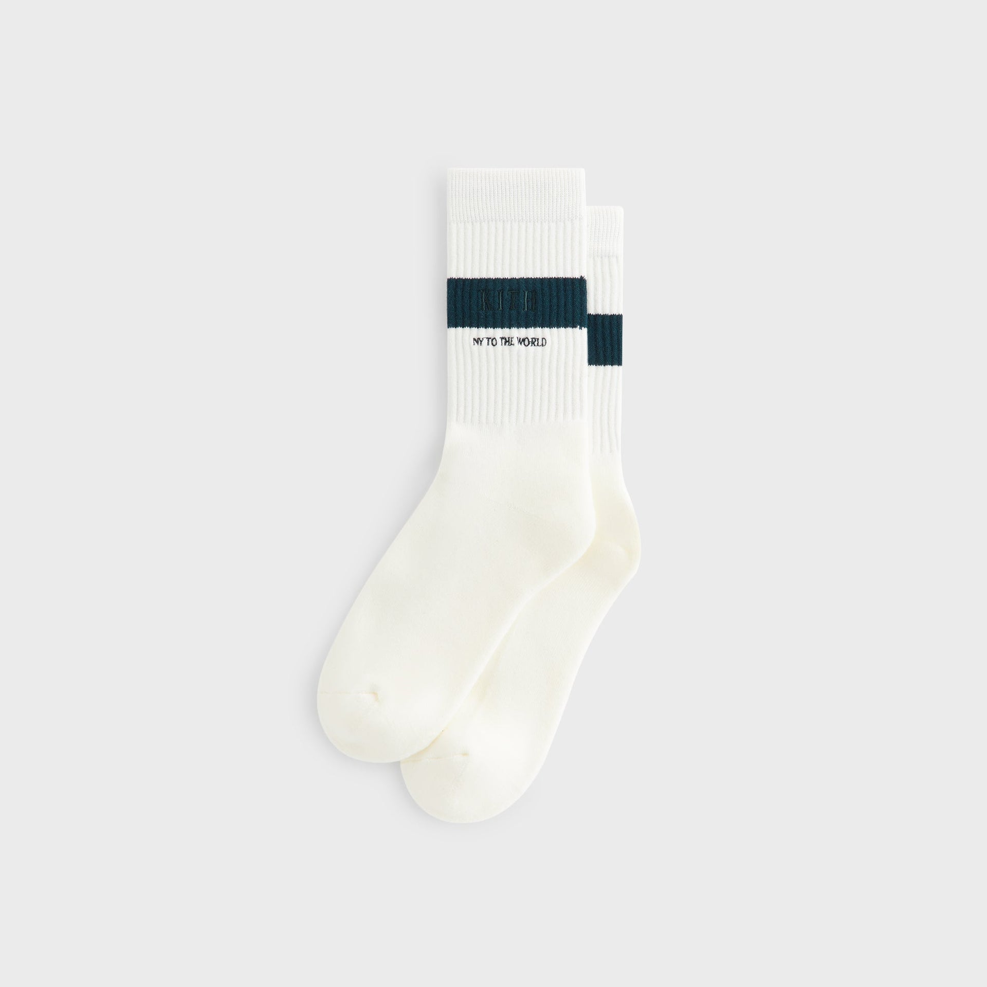 Kith Striped Cotton Crew Socks - Silk