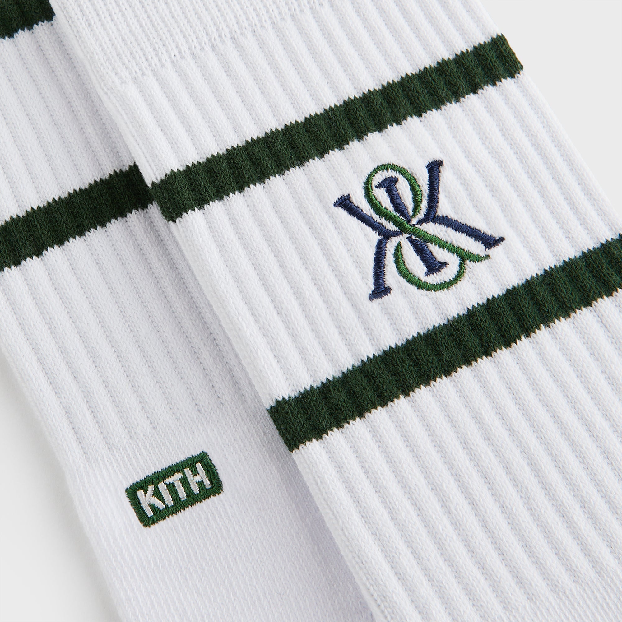 レッグウェア Kith 3-Pack Crest Crew Socks Kith 3-Pack K Crest Striped Cotton Crew Socks - White – Kith UK
