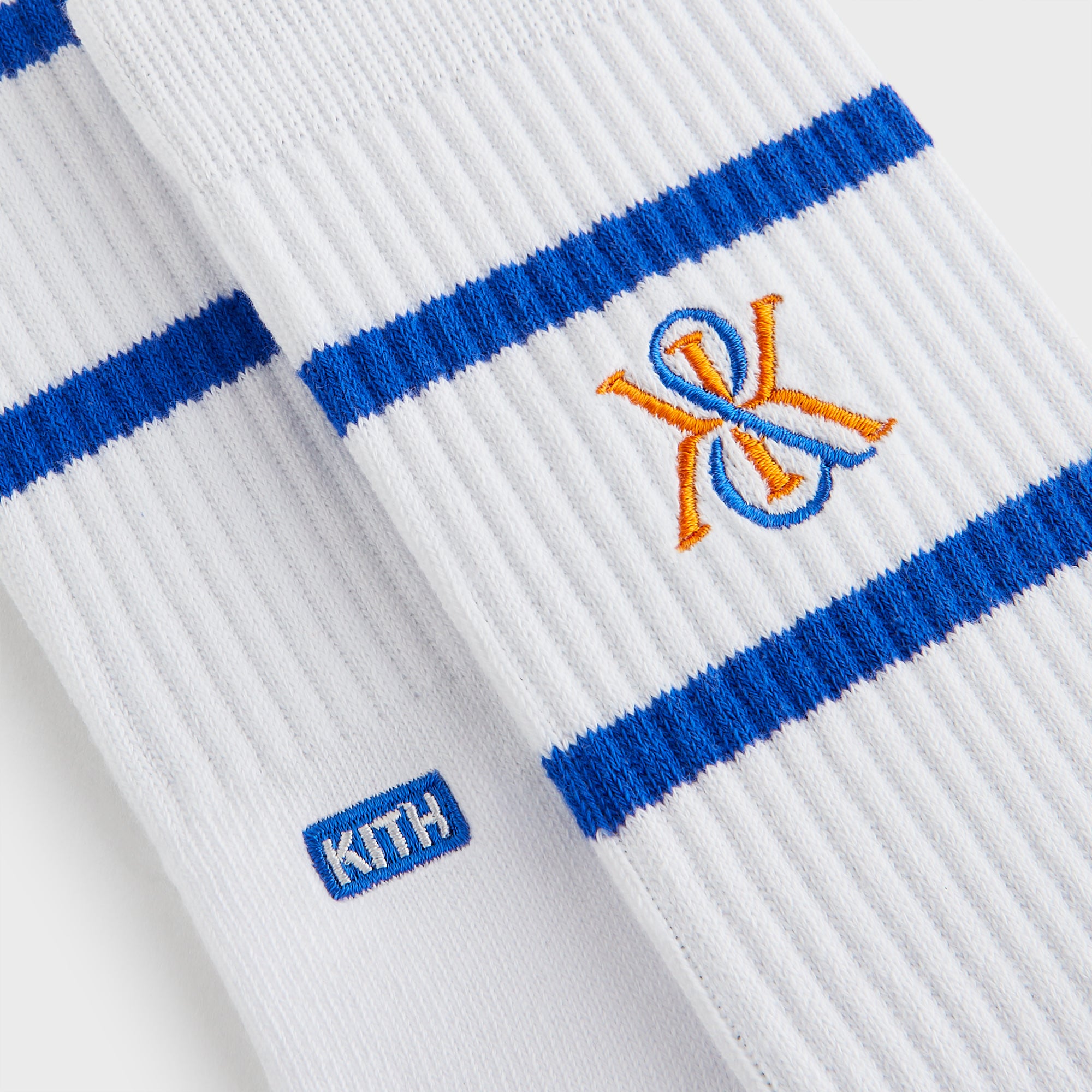 Kith 3-Pack K Crest Striped Cotton Crew Socks - White – Kith UK
