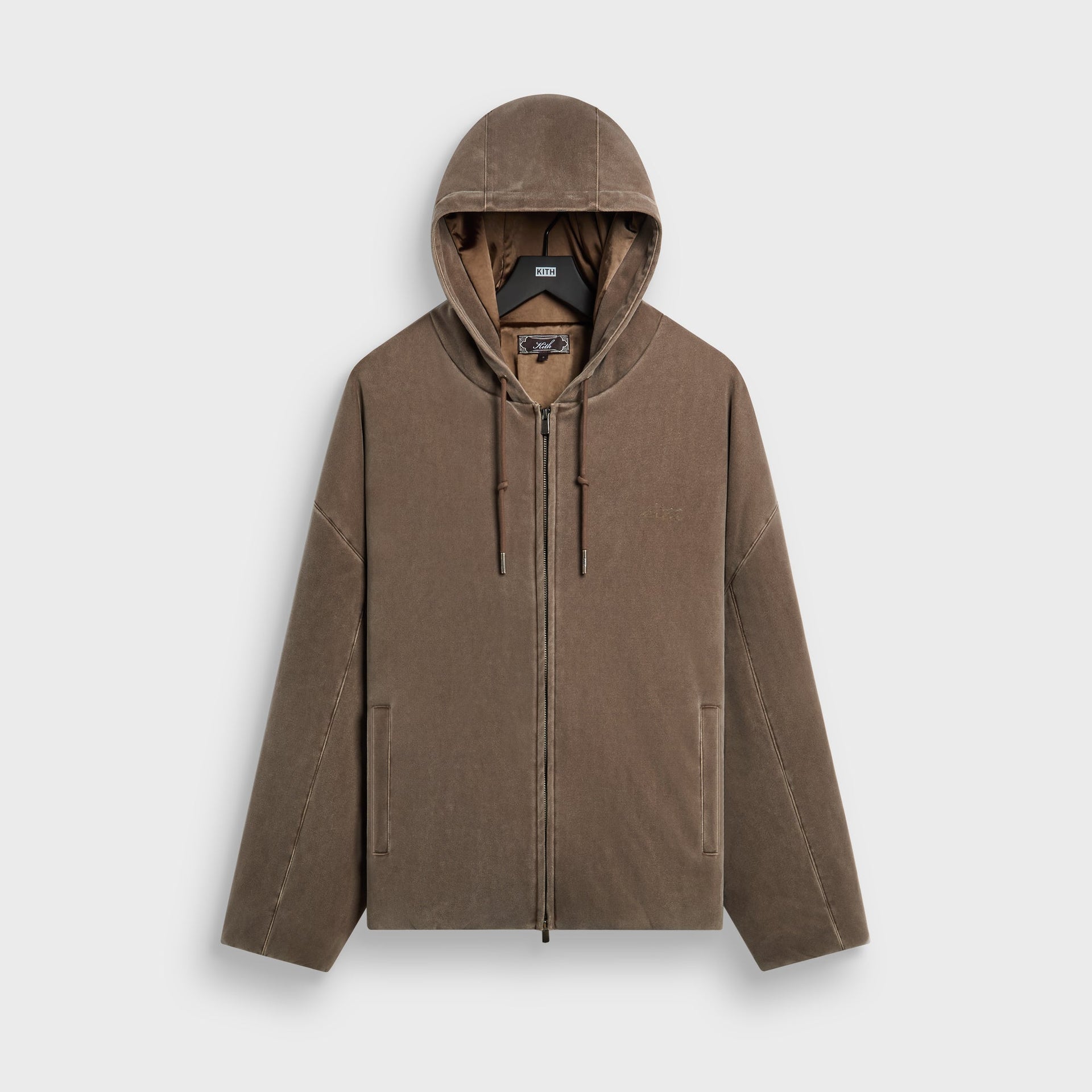 Kith Microsuede Puffed Jaysen Hoodie - Pecan
