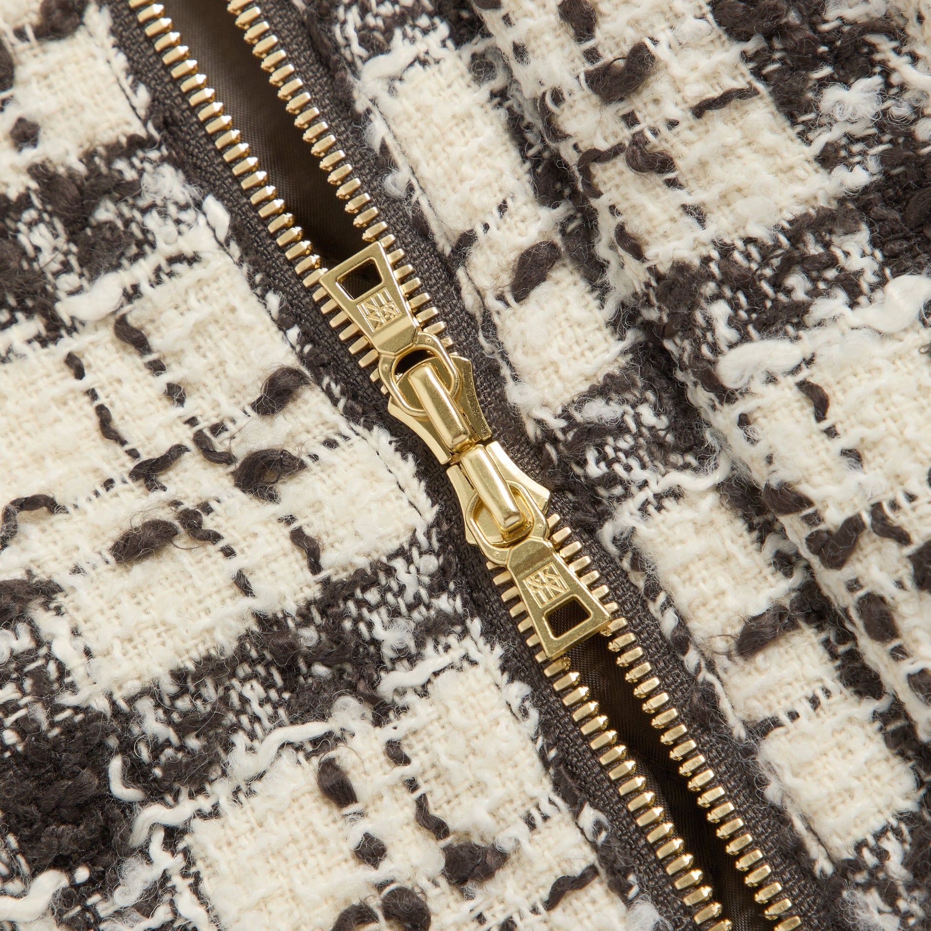 &Kin Mixed Tweed Hawthorne Flight Jacket - Sandrift