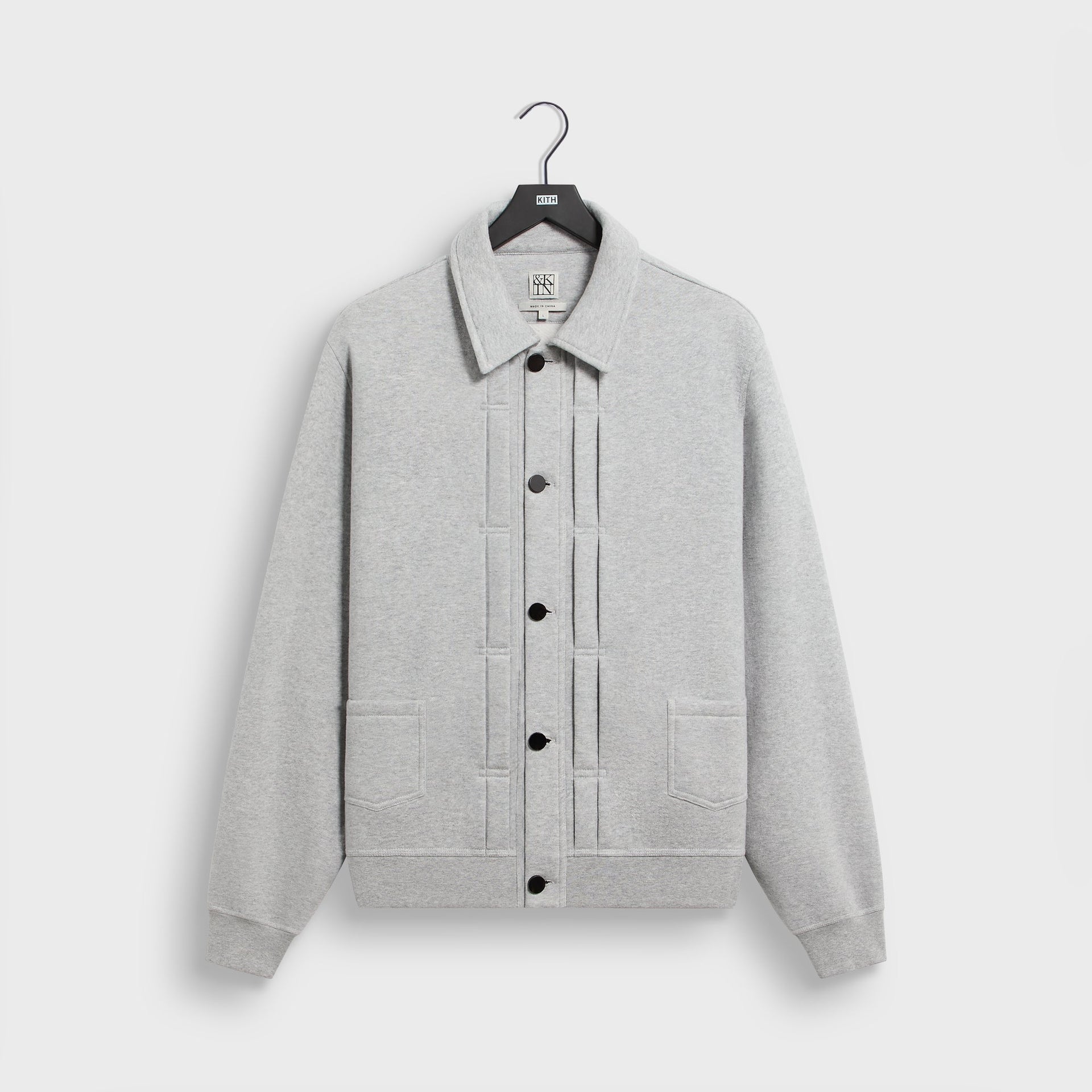 &Kin Plush Fleece Eito Workwear Jacket - Medium Heather Grey