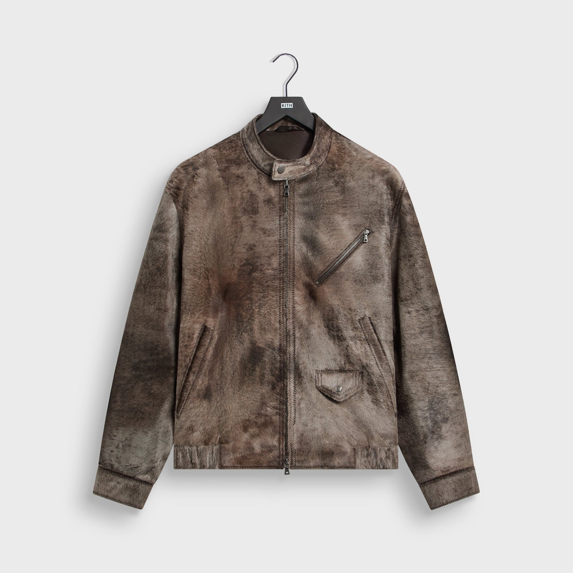&Kin Pony Hair Cassius Moto Jacket - Underground