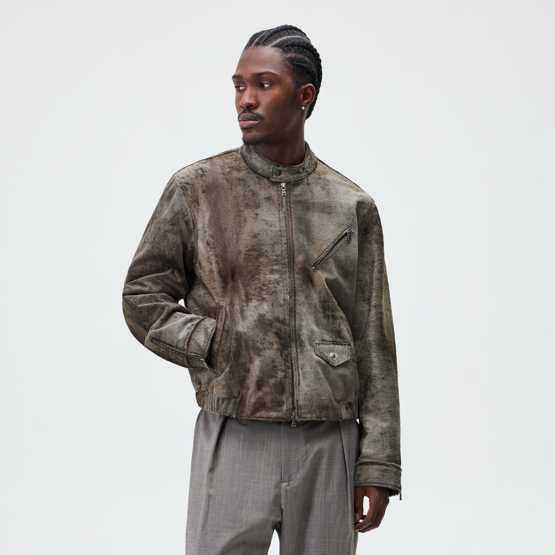 &Kin Pony Hair Cassius Moto Jacket - Underground - PH