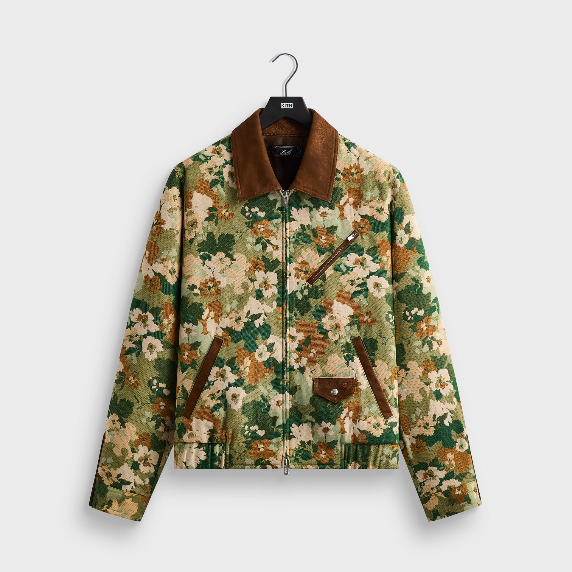 Kith Camo Floral Tapestry Cassius Jacket - Sage