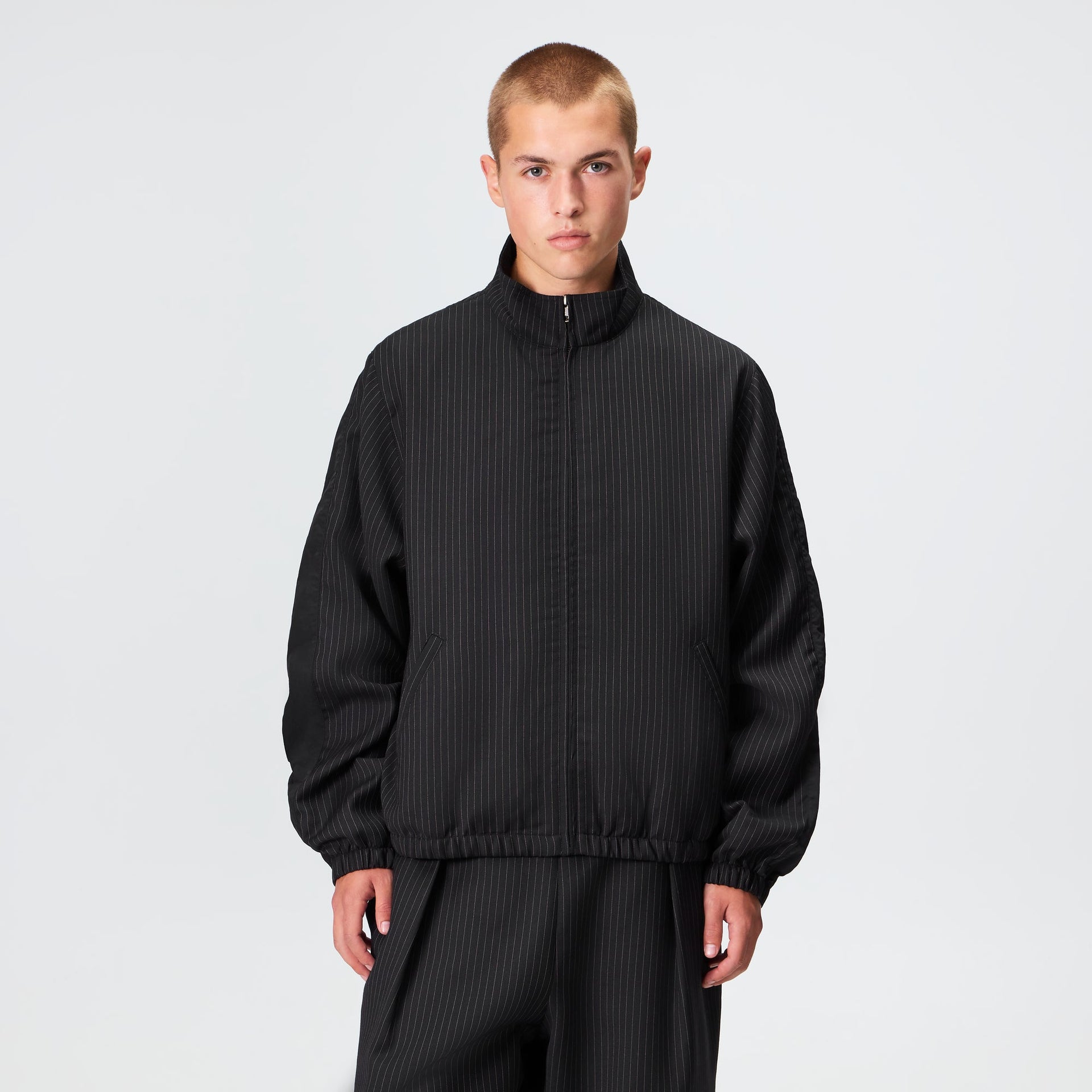 Kith Pinstripe Rui Track Jacket - Black