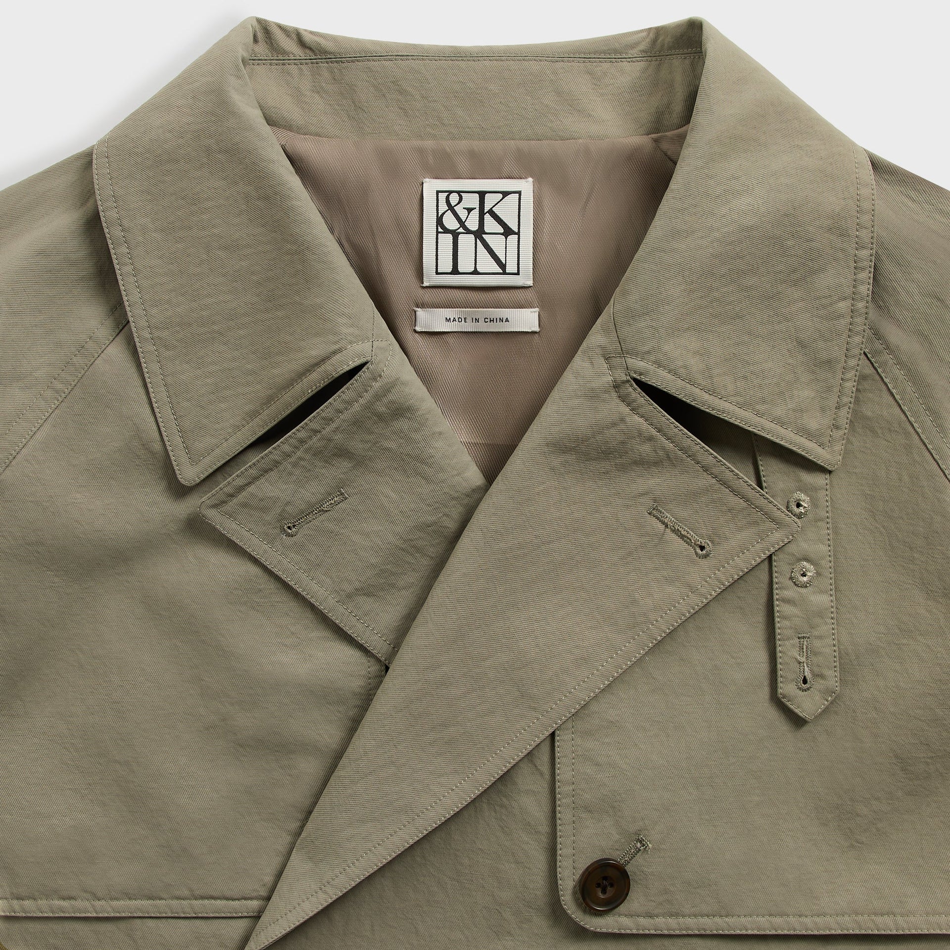 &Kin Washed Twill Nikolai Cropped Trench - Scene - PH