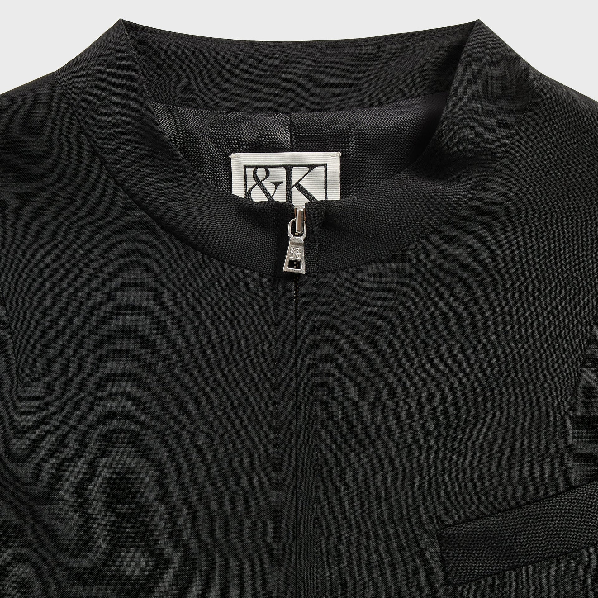 &Kin Tropical Wool Denez Jacket - Black - PH
