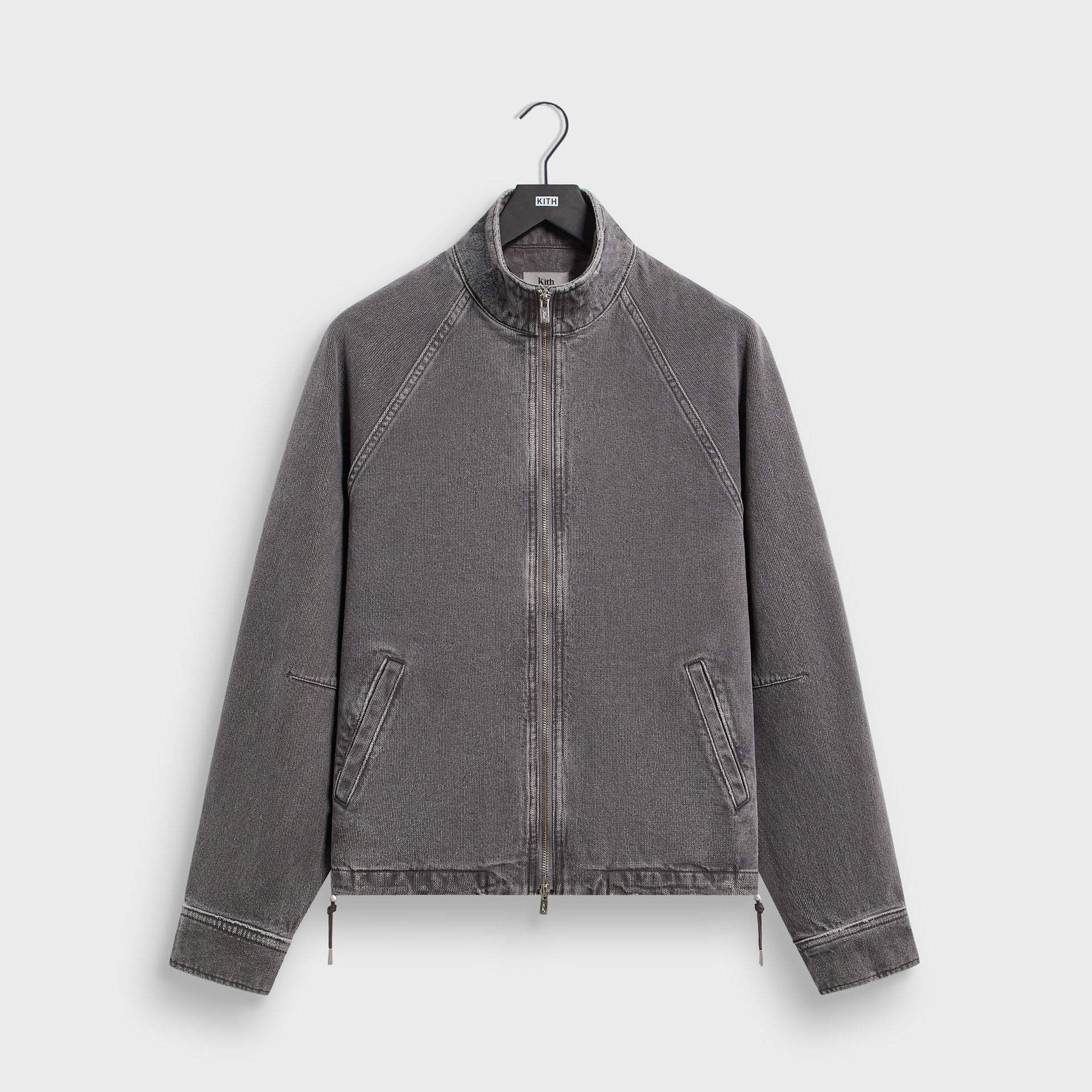 Kith Herringbone Denim Efron Track Jacket - Mineral