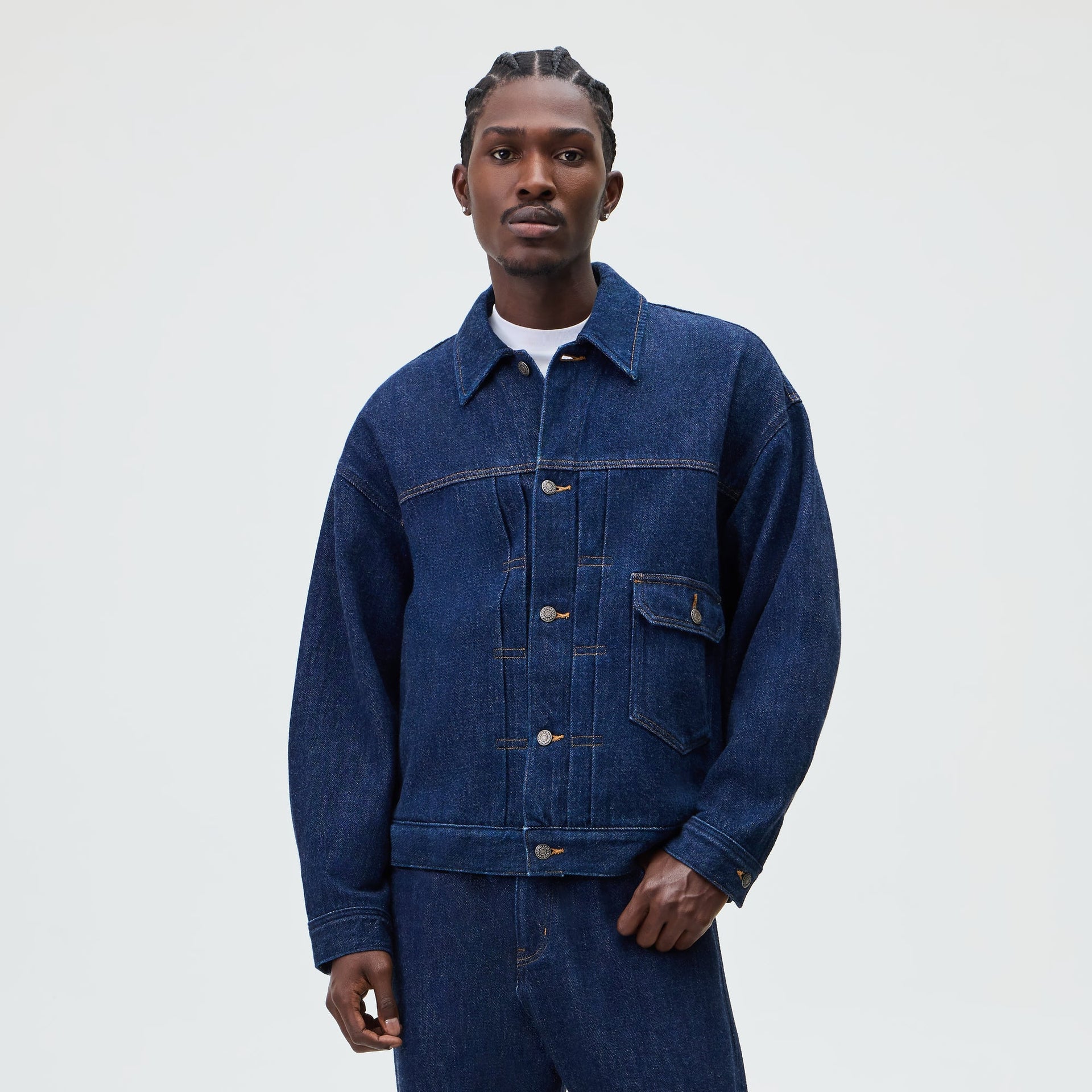 &Kin Rope Twill Alonzo Jacket - Dark Indigo - PH