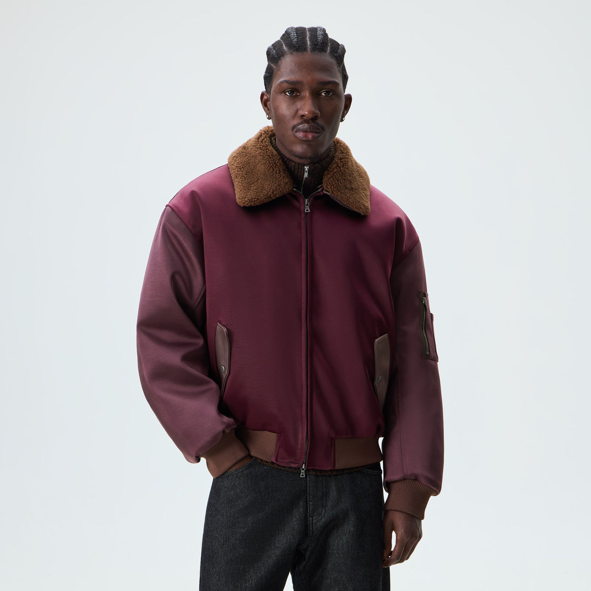 &Kin Bonded Satin Dax Bomber Jacket - Essence
