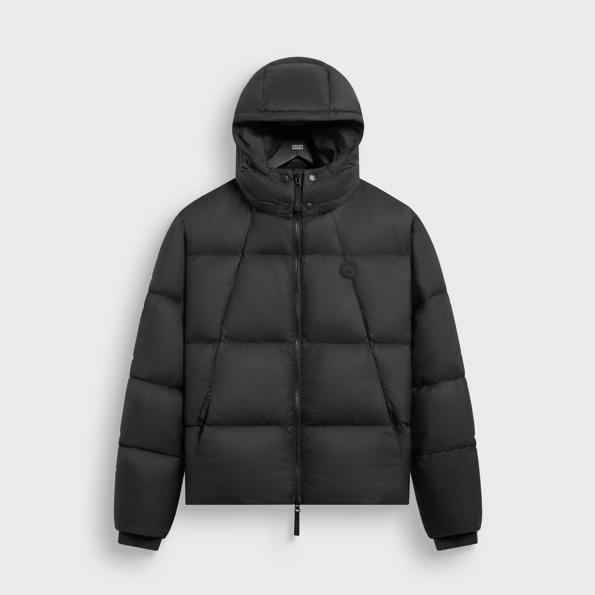 Kith Matte Stretch Taffeta Midi Puffer - Black