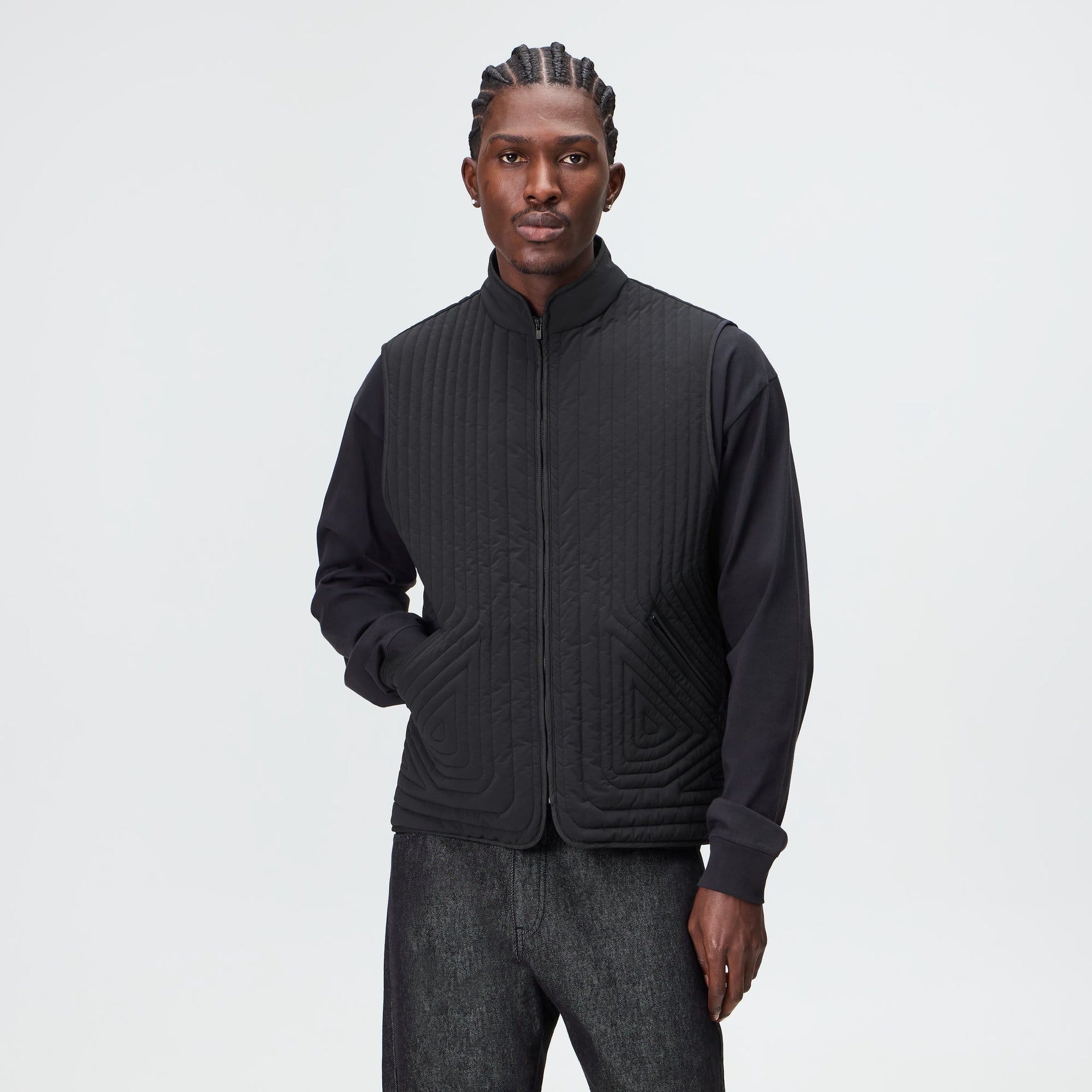 Kith Quilted Nylon Lorenzo Vest - Black